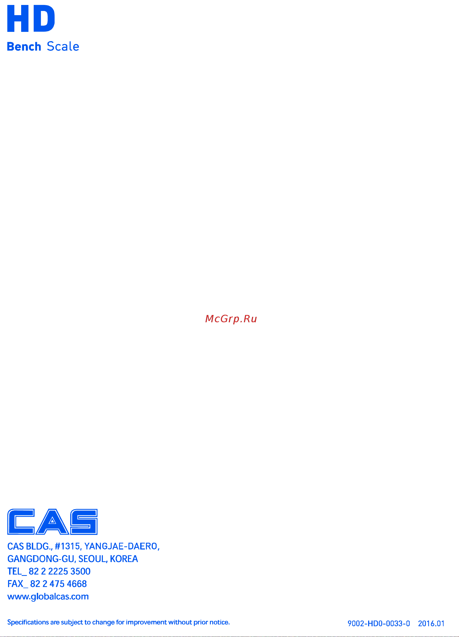CAS HD-60 Руководство по эксплуатации онлайн [29/29] 683609