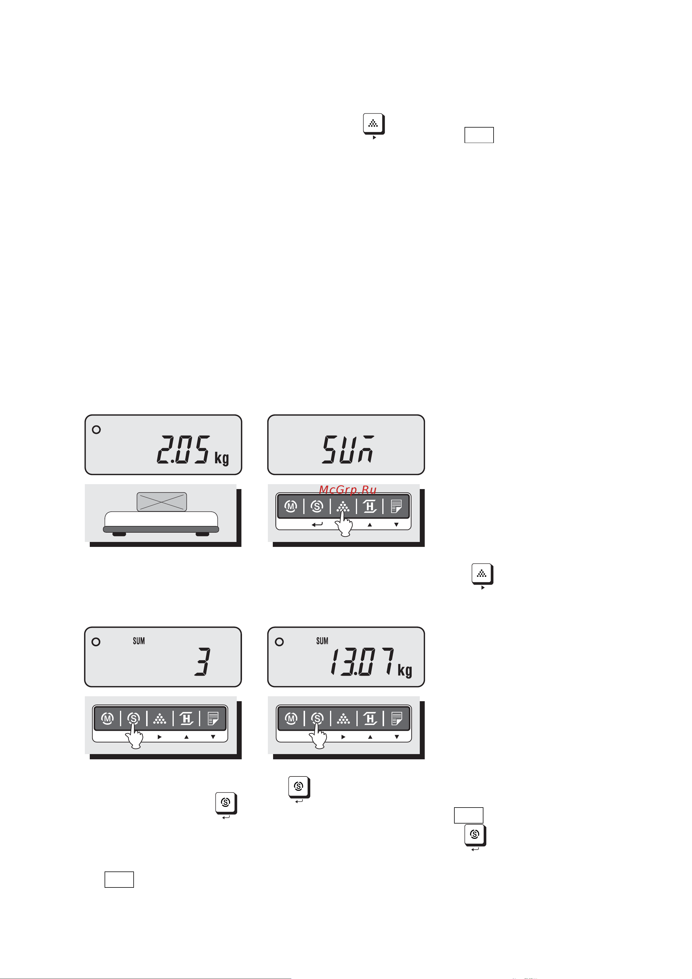 CAS DBII-300LCD (600х700) [25/49] Суммирование показаний