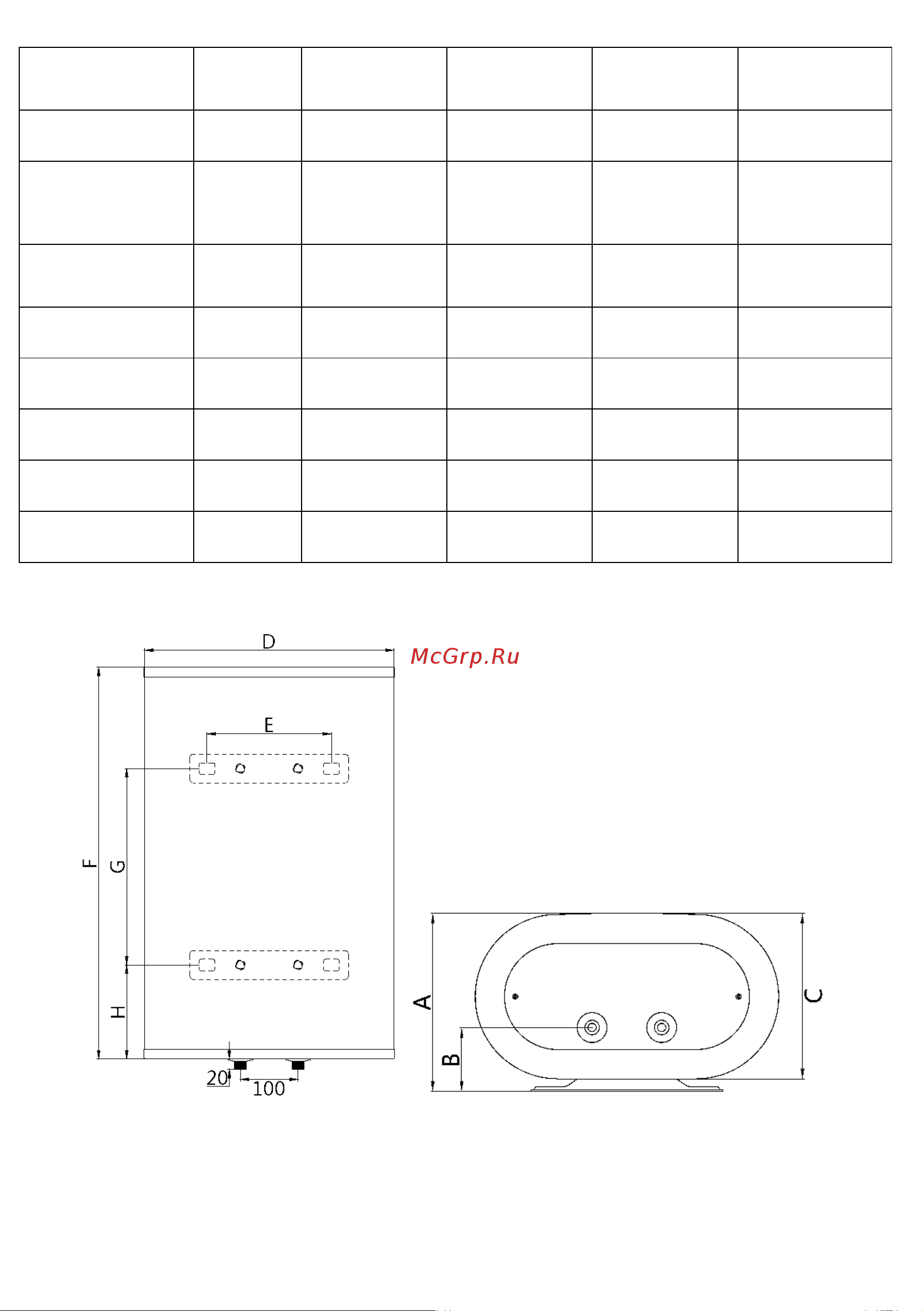 Timberk T-WSS30-N41D-V [5/44] Размерные характеристики