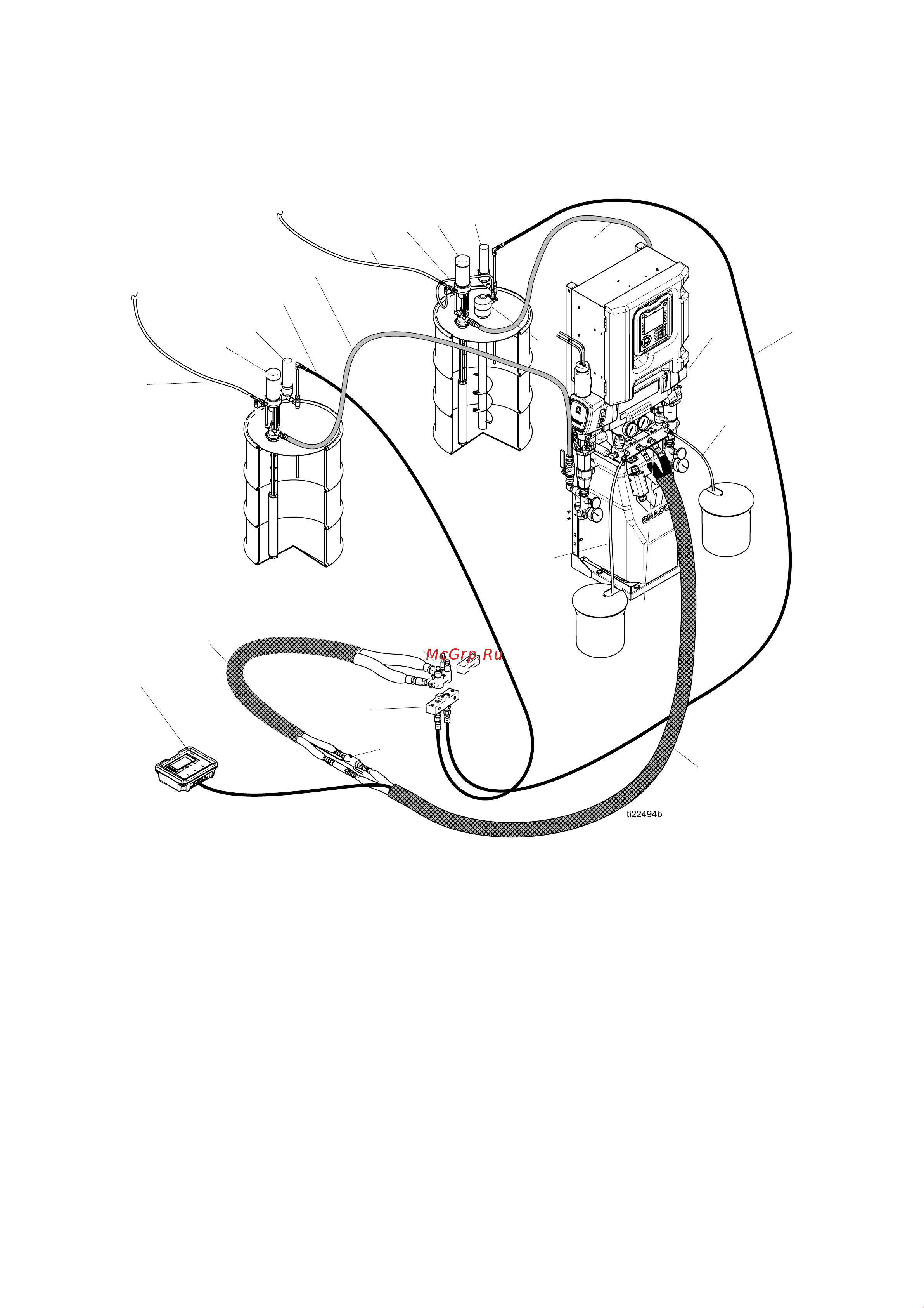 Graco Reactor 2 E-XP2 272112 [16/80] Обычная обычная обычная установка установка установка ссс жидкостным жидкостным жидкостным коллектором коллектором коллектором пистолета пистолета пистолета для для для циркуляции циркуляции циркуляции ввв бочке бочке бочке