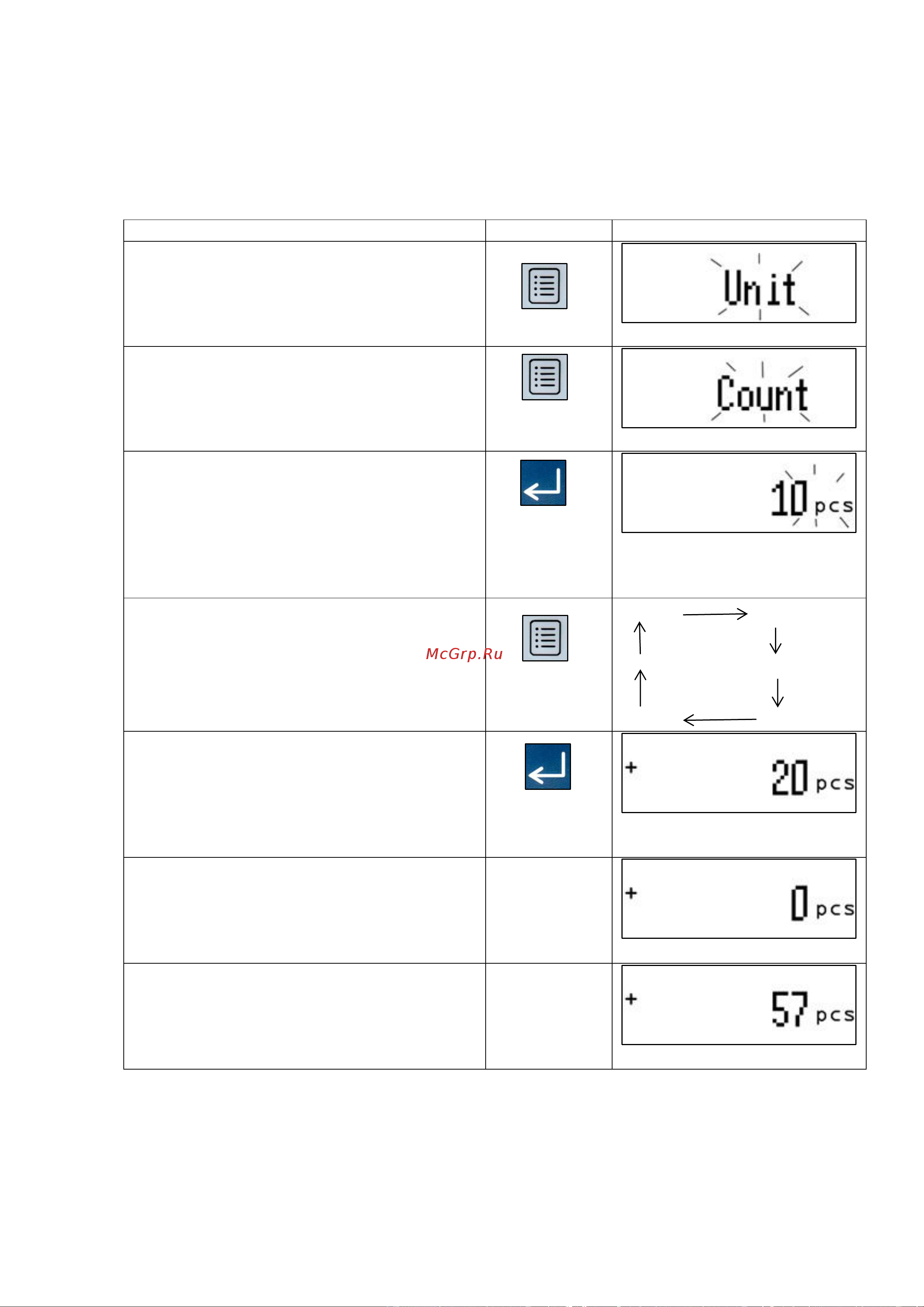 Demcom DL-213 [13/29] Pcs 20 pcs 500 pcs 50 pcs 200 pcs 100 pcs