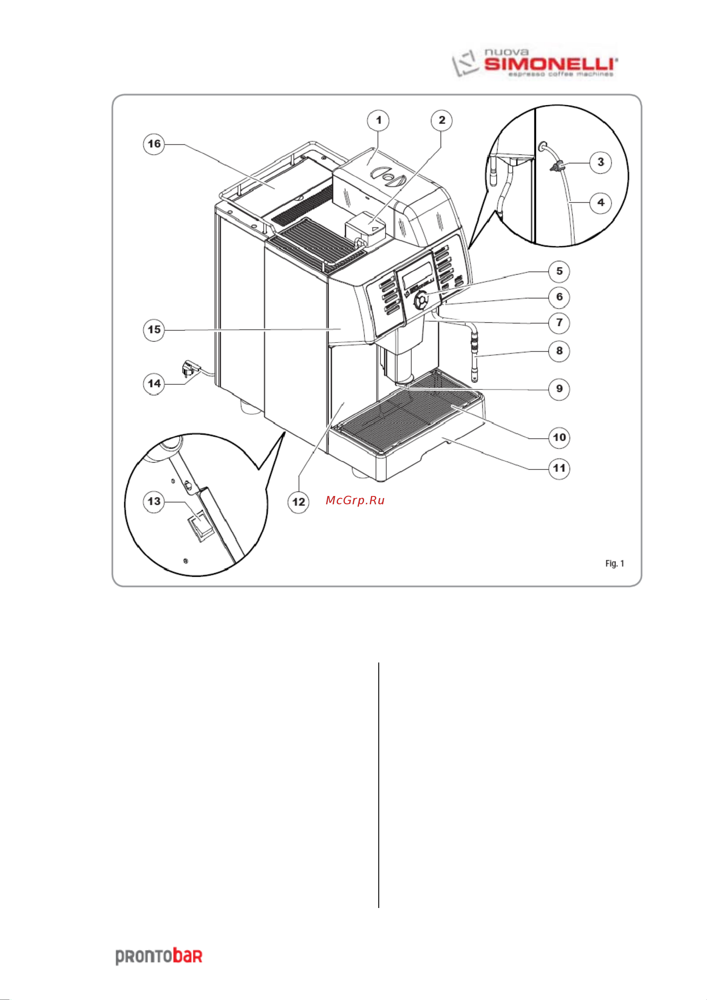Nuova Simonelli Prontobar 2 Grinder [6/52] Перечень
