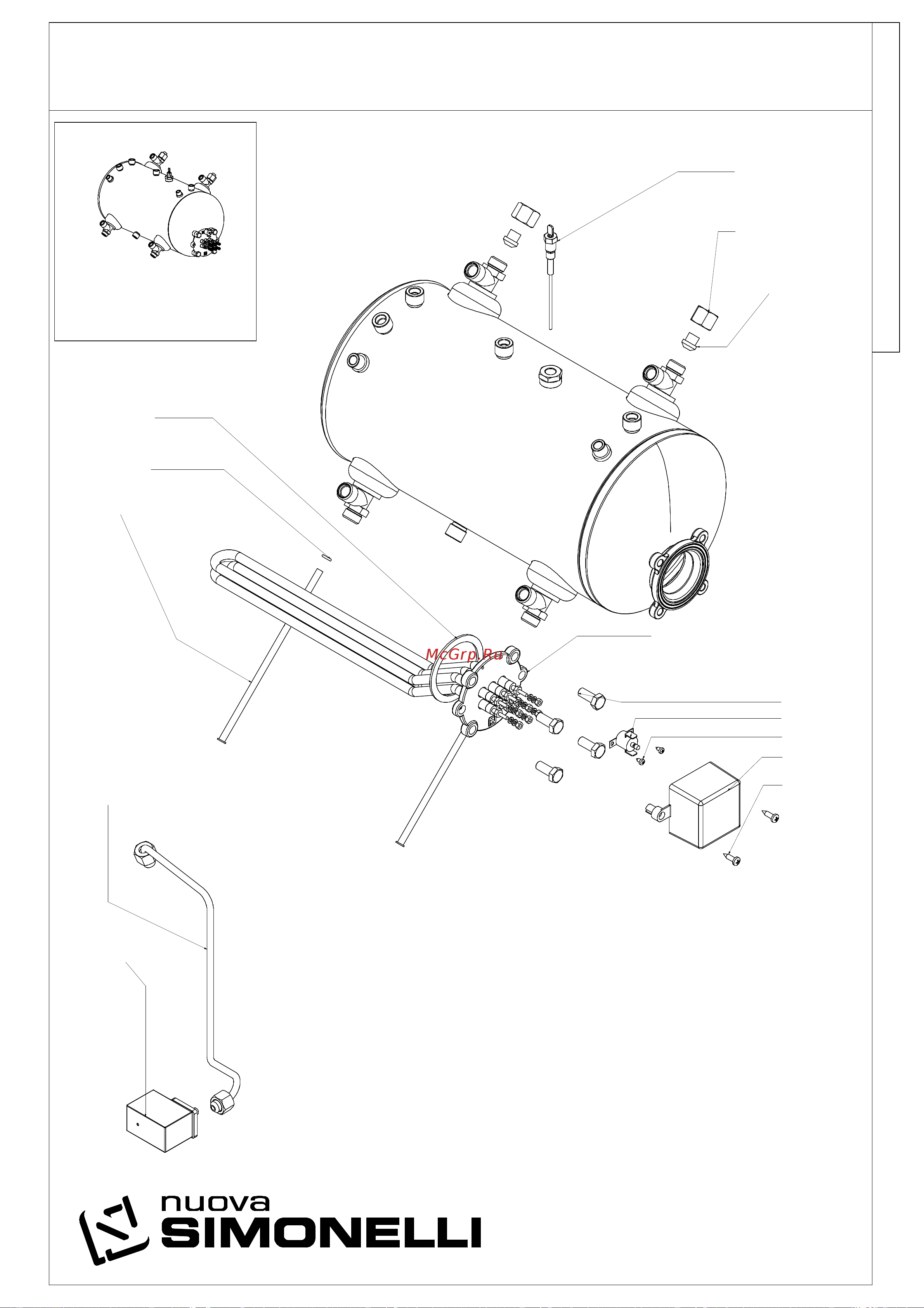 Nuova Simonelli Appia II 2 Gr S высокие группы [10/16] Tav 07 componenti caldaia