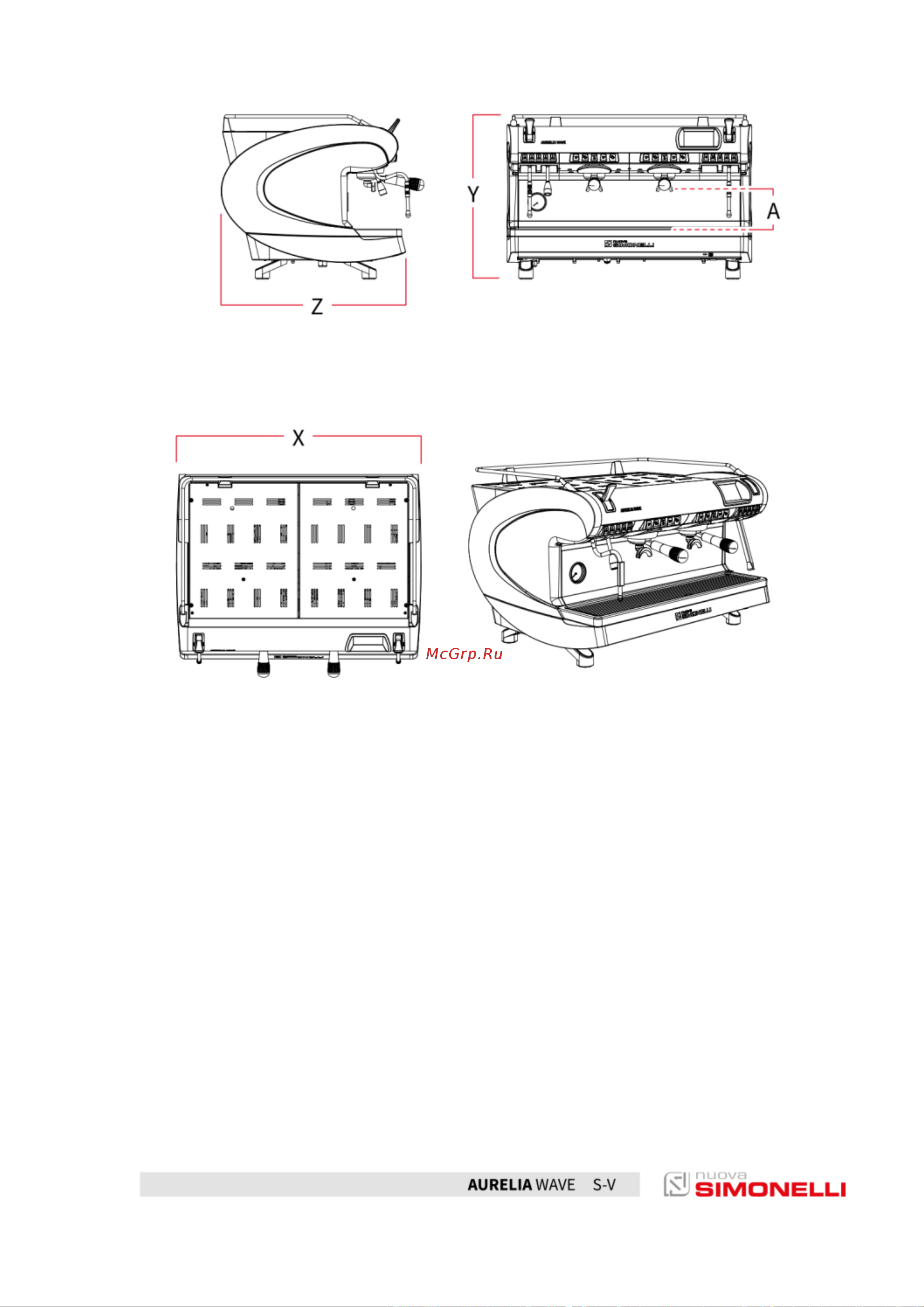 Nuova Simonelli Aurelia WAVE 2 GR V white Инструкция по эксплуатации онлайн [11/73] 685568