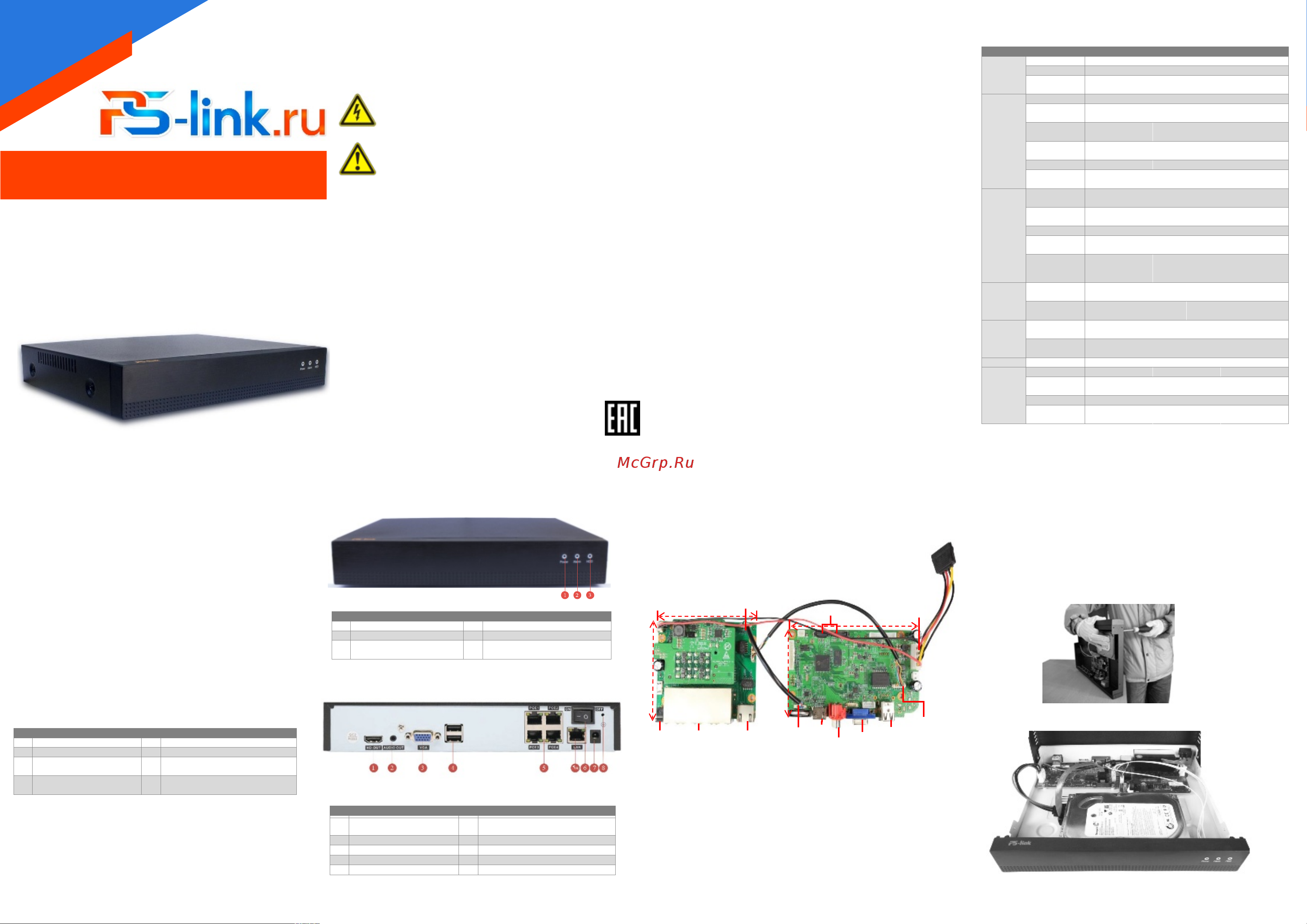 PS-link VN-3104P Краткое Руководство по Эксплуатации онлайн