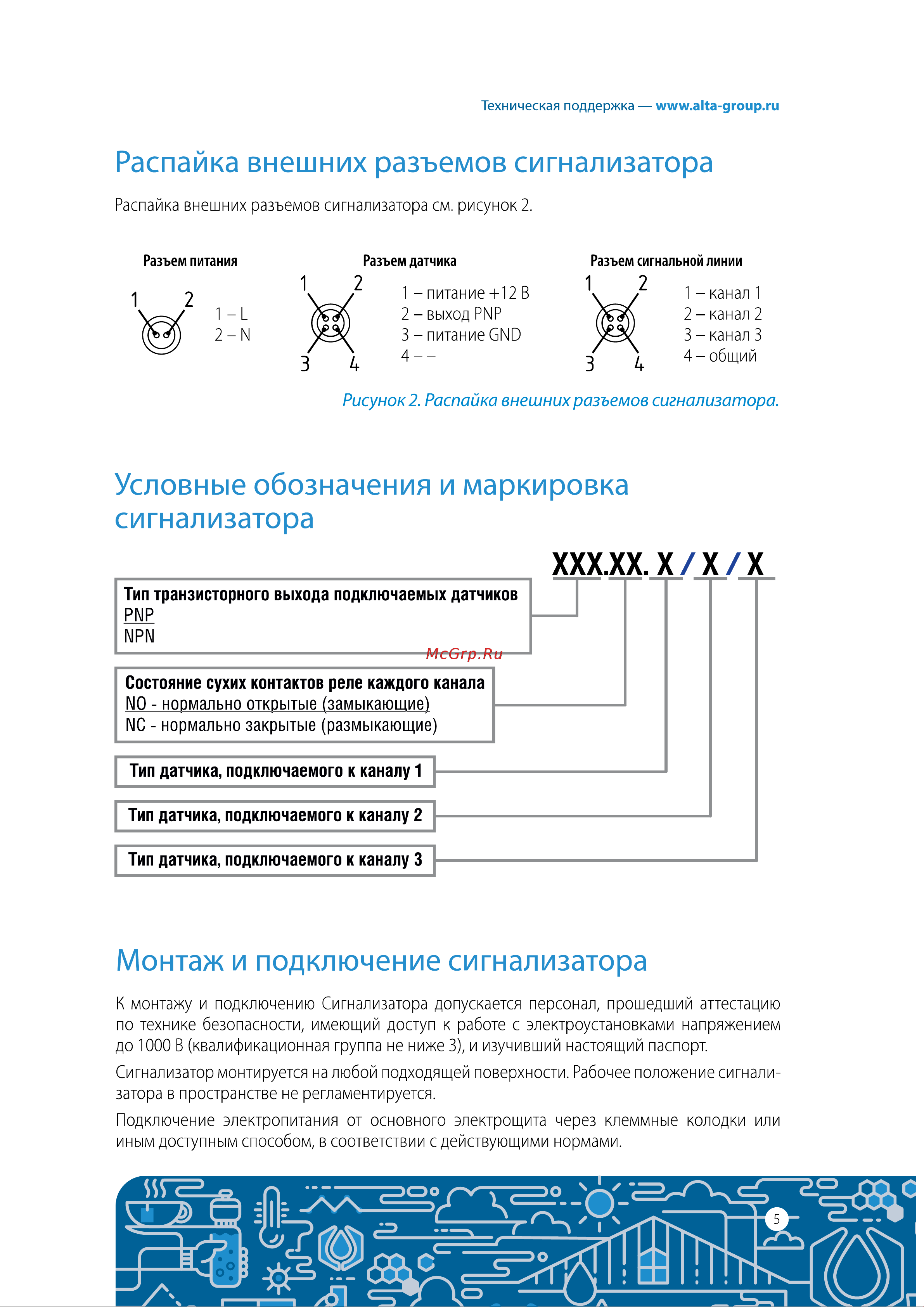 Alta Group Alta Alarm (5 м) Инструкция по эксплуатации онлайн [5/20] 687506