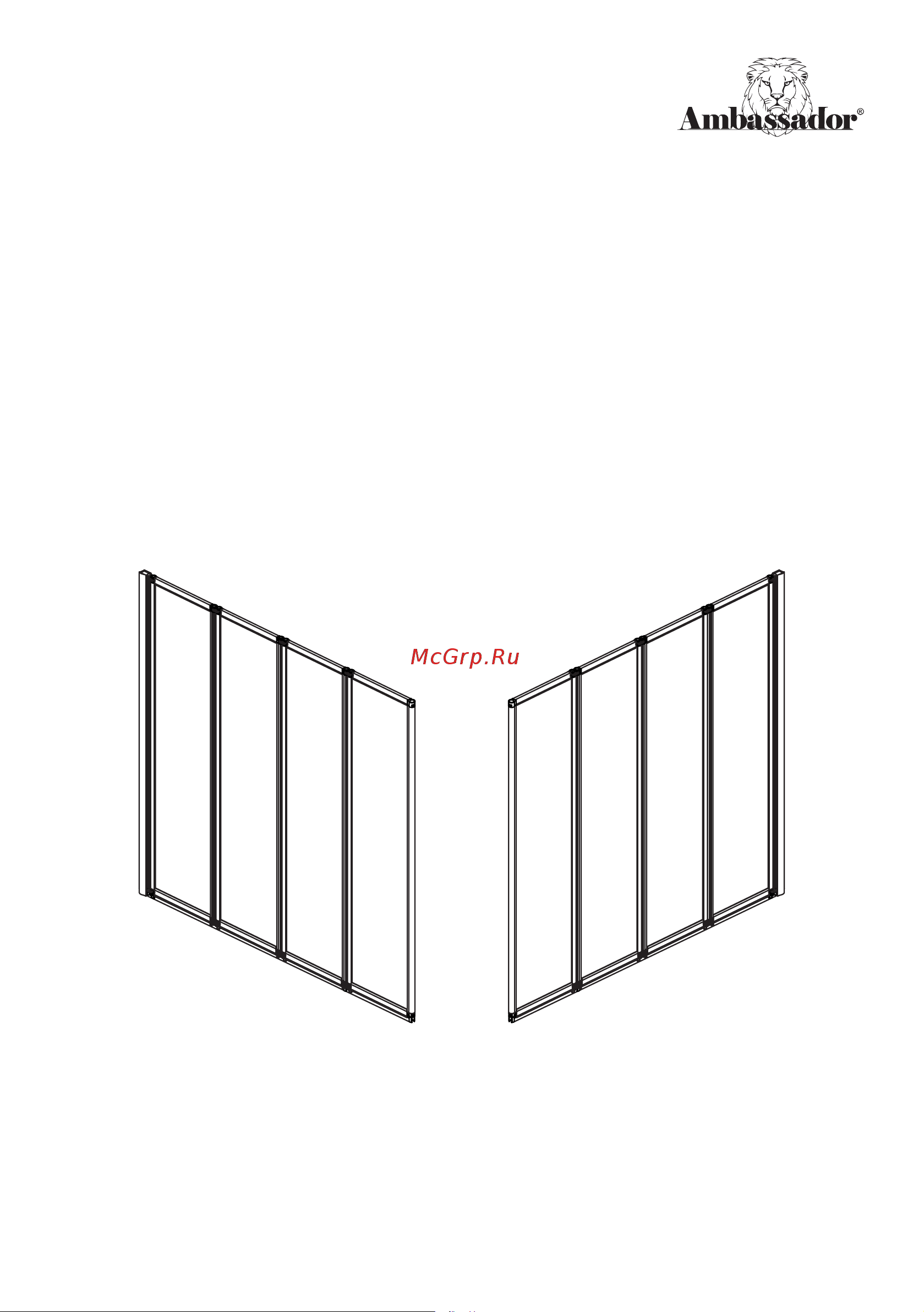 Ambassador 1604111R Bath Screens 100 см Инструкция по эксплуатации онлайн