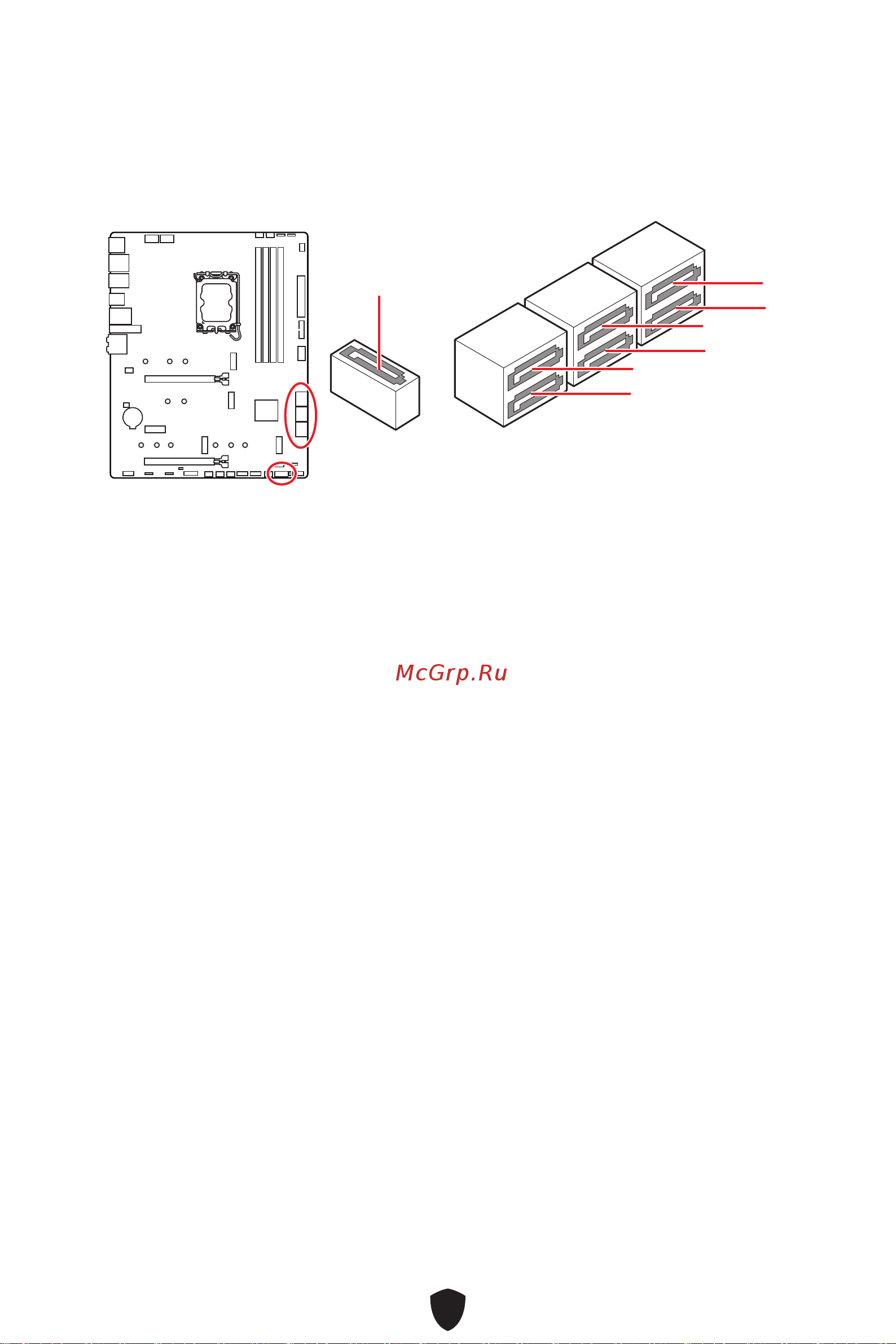 MSI MAG Z790 TOMAHAWK WIFI [38/58] Sata_1 sata_5 6 sata_7 8 sata_a1 a2 разъемы sata 6гб с