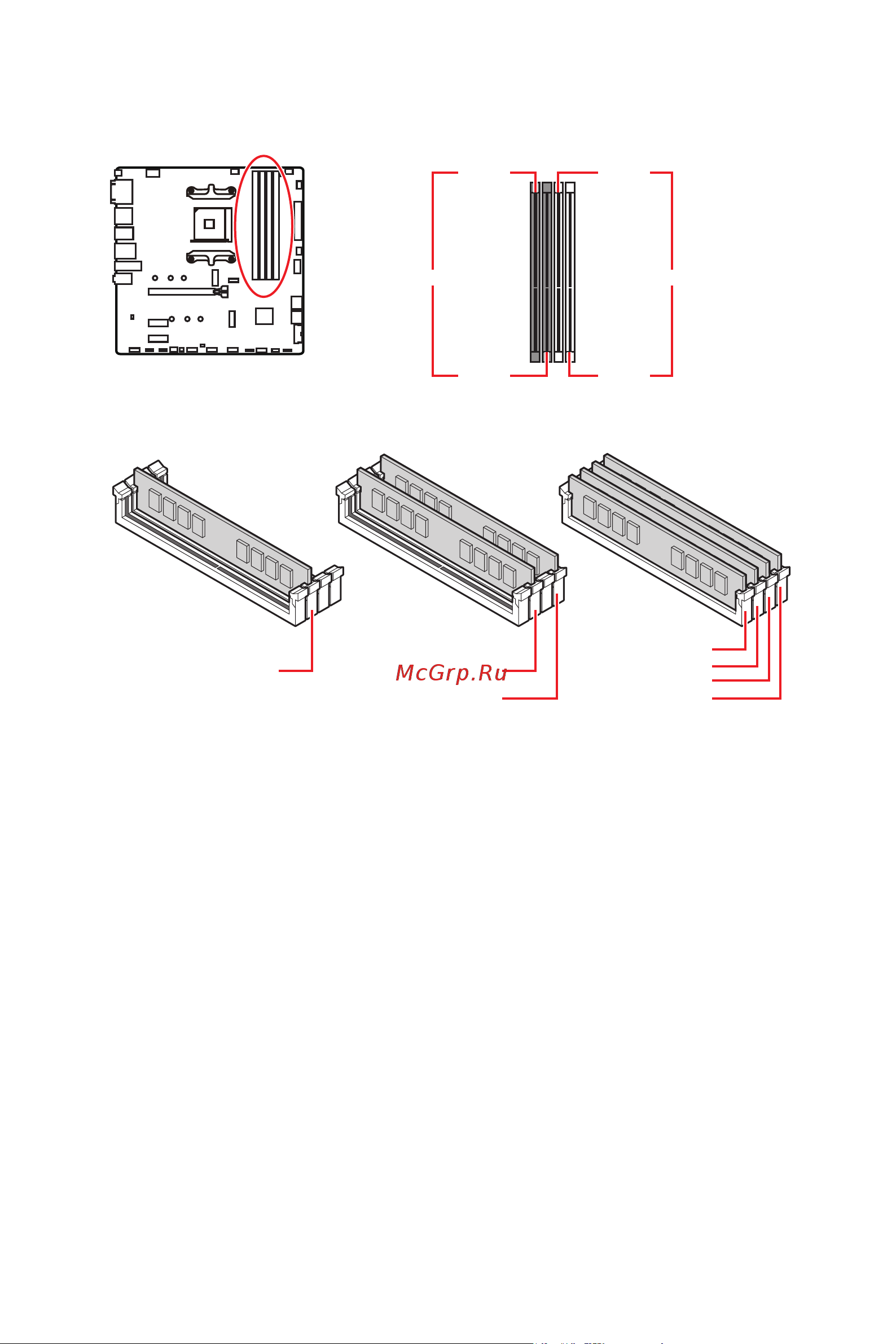 MSI B550M PRO-VDH WIFI [102/168] Slots dimm