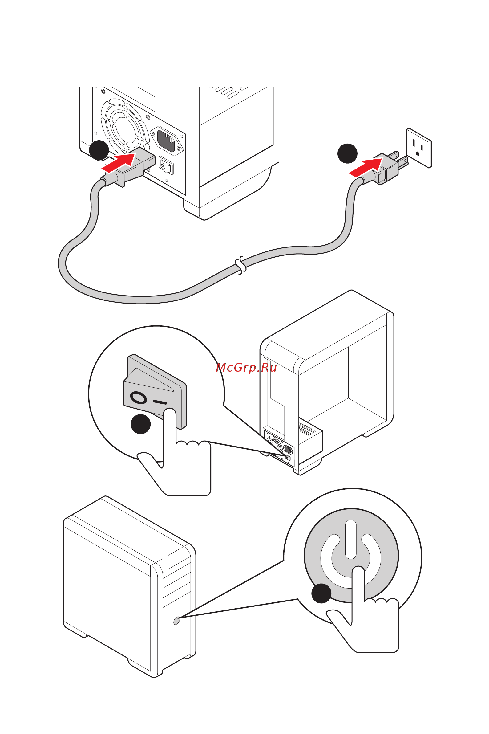 MSI B550M PRO-VDH WIFI [11/168] Power on einschalten mettre sous tension включение питания