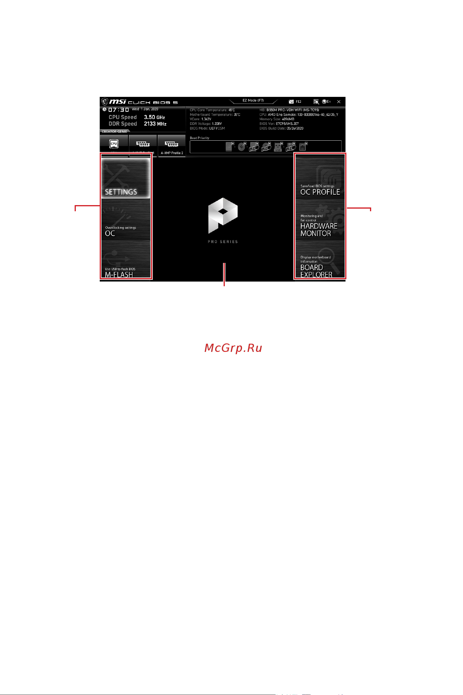 MSI B550M PRO-VDH WIFI [124/168] Advanced mode mode avancé
