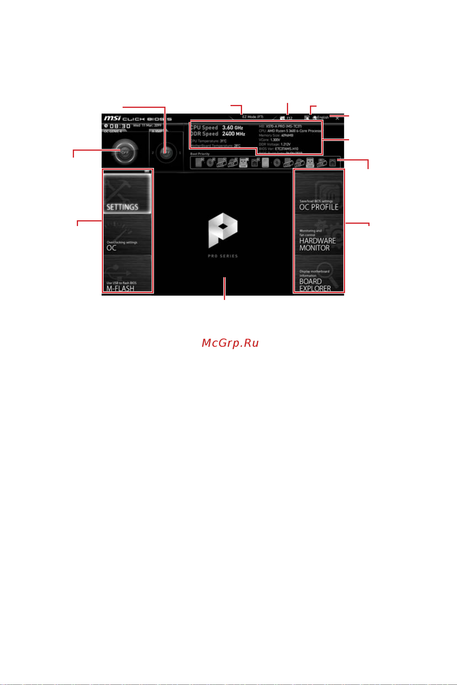 MSI X570-A PRO [116/160] Advanced mode mode avancé