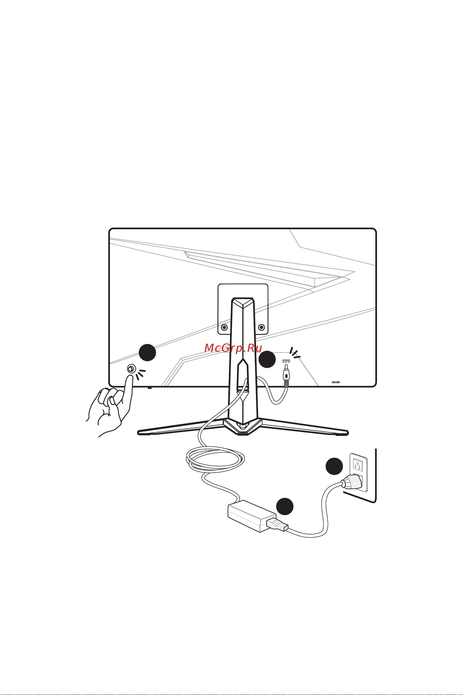 MSI G242C [8/28] Подключение монитора к пк