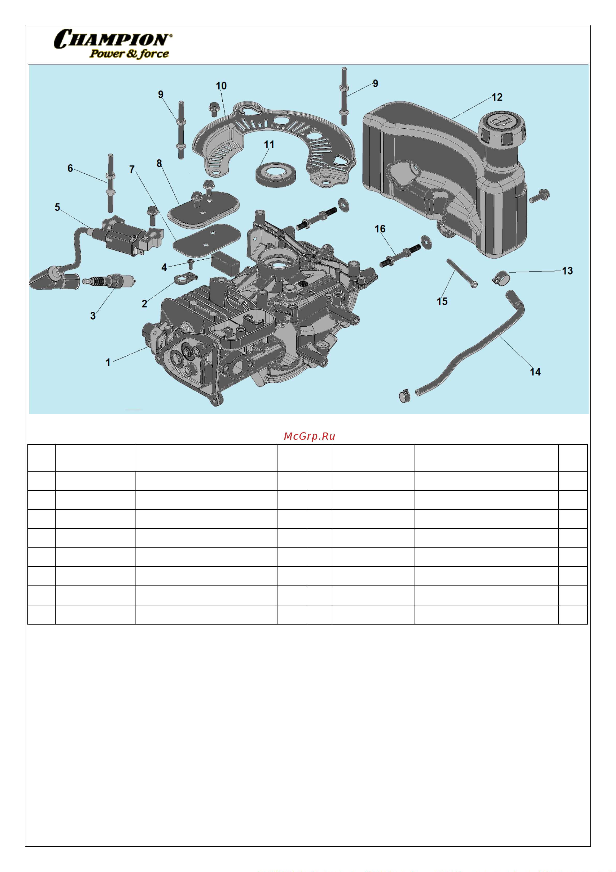Champion BC5602 [20/24] Иллюстрированный каталог запасных часте