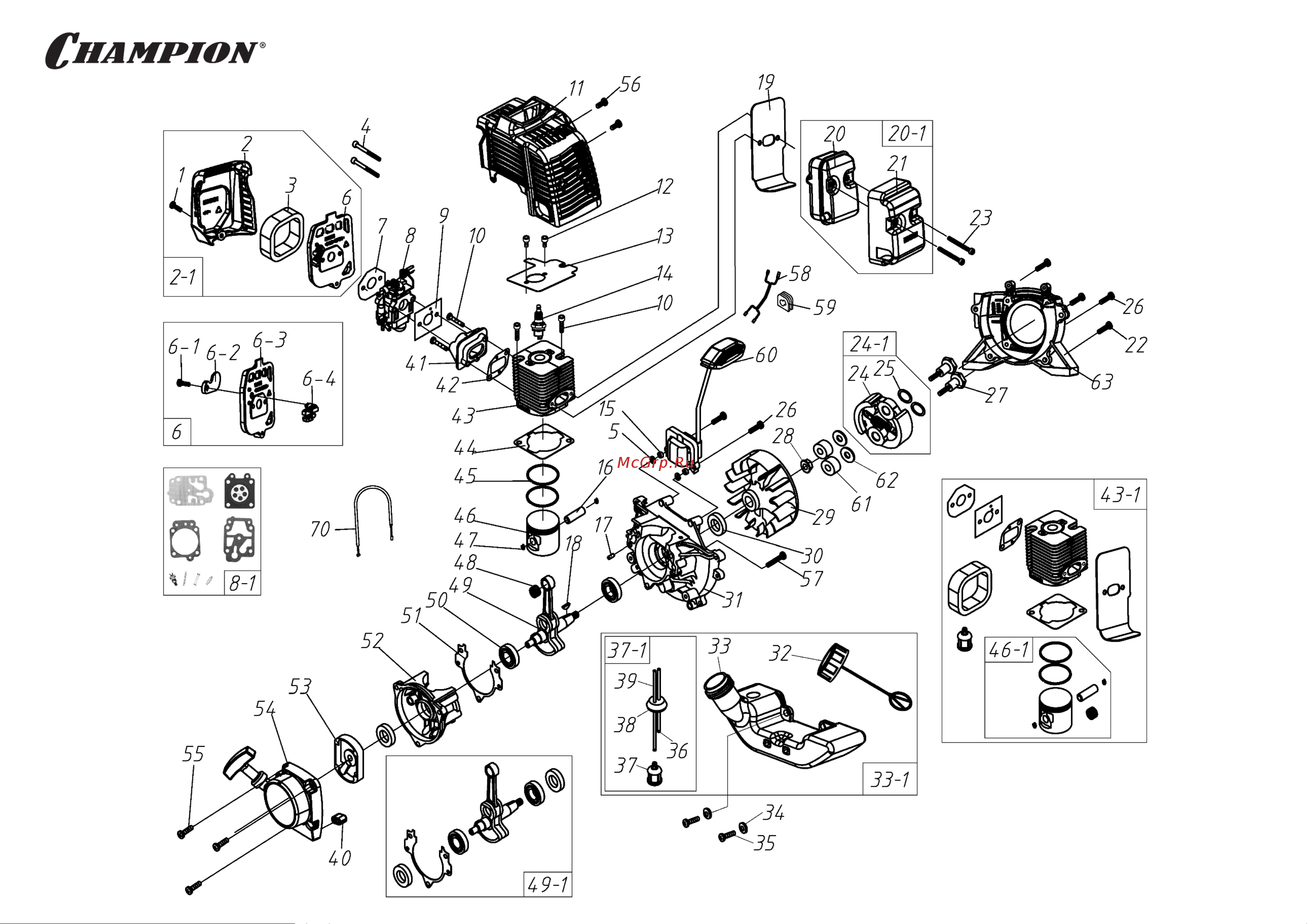 Champion PS227 Каталог запасных частей онлайн [3/5] 689394