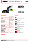 MSI GeForce RTX 3080 SUPRIM SE 10G Спецификация
