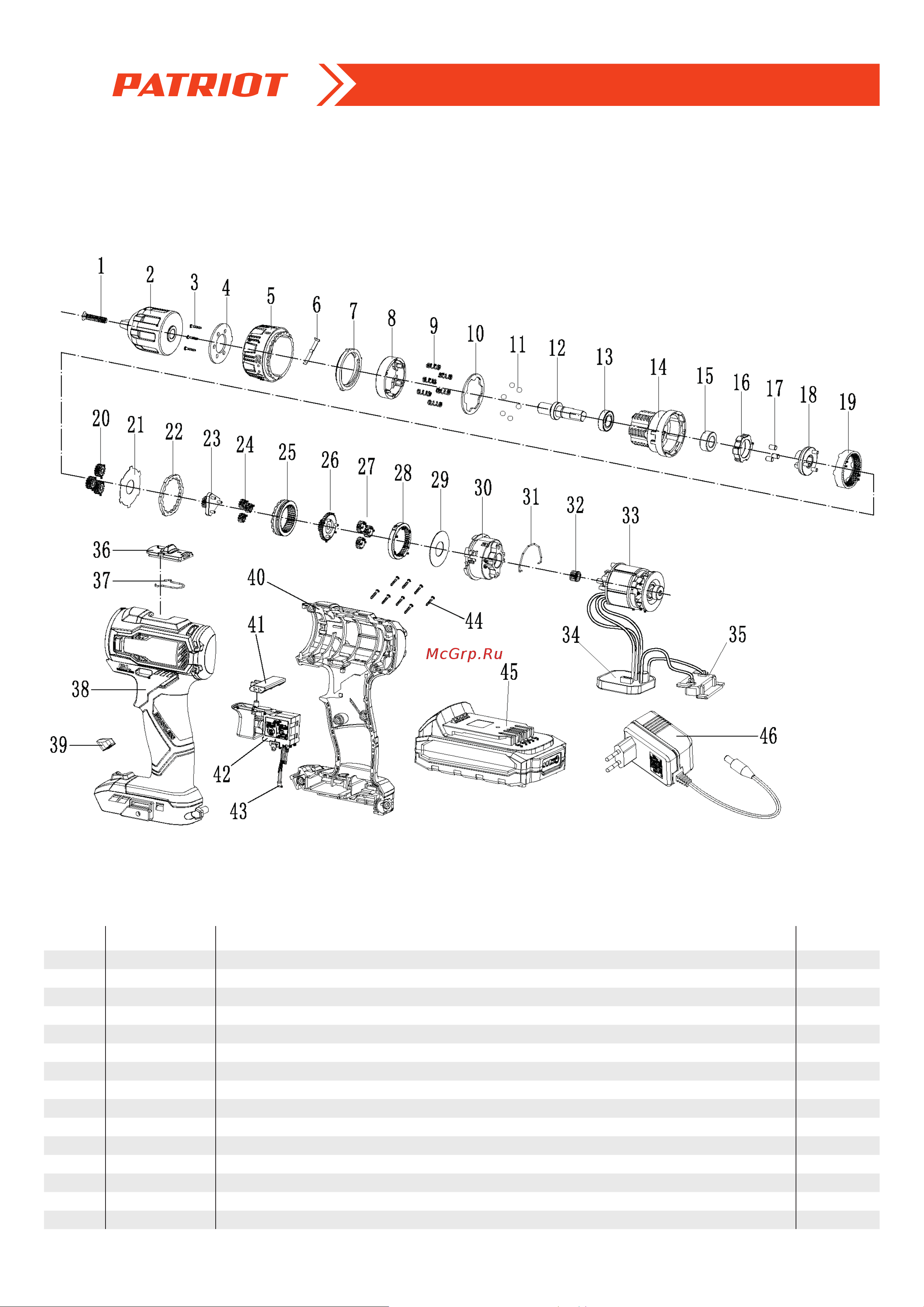 Patriot BR 207UES 180301507 [2/3] Артикул описание кол во