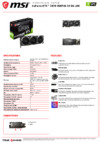 MSI GeForce RTX 3070 VENTUS 3X 8G LHR Спецификация