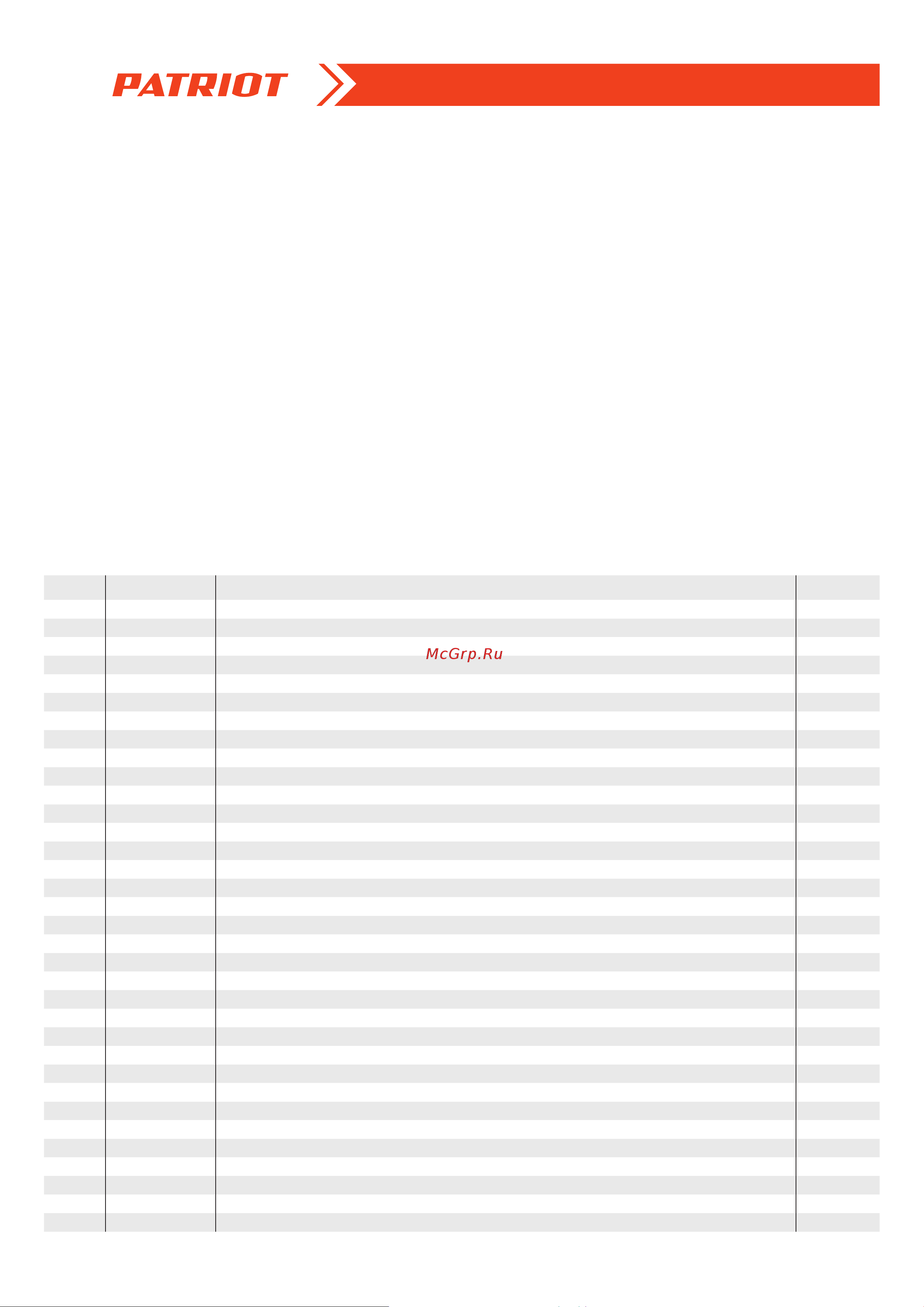Patriot BR 180 1/2 Li [3/4] Артикул 180 30 1140