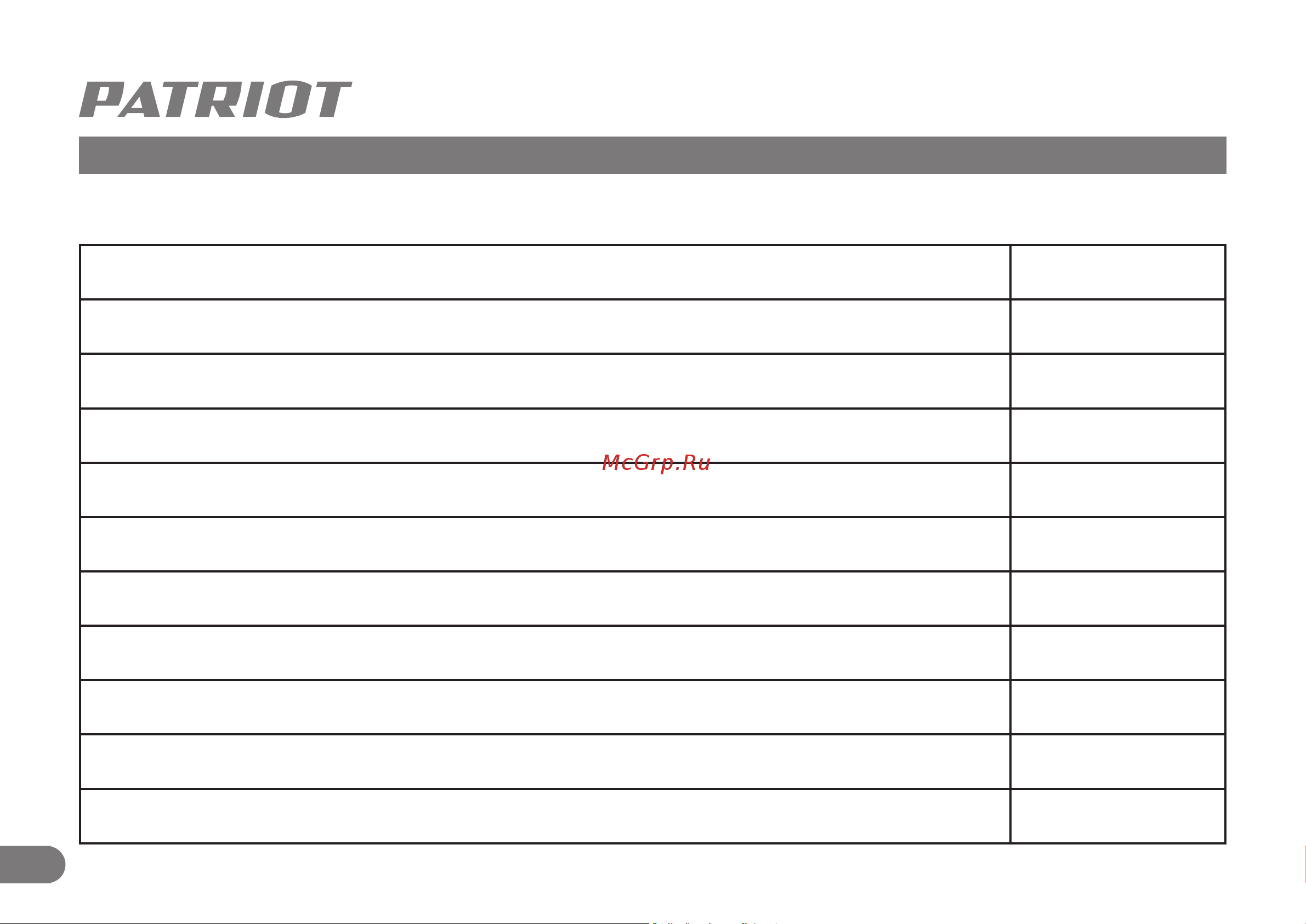 Patriot TR 235 UES [8/28] Технические характеристики