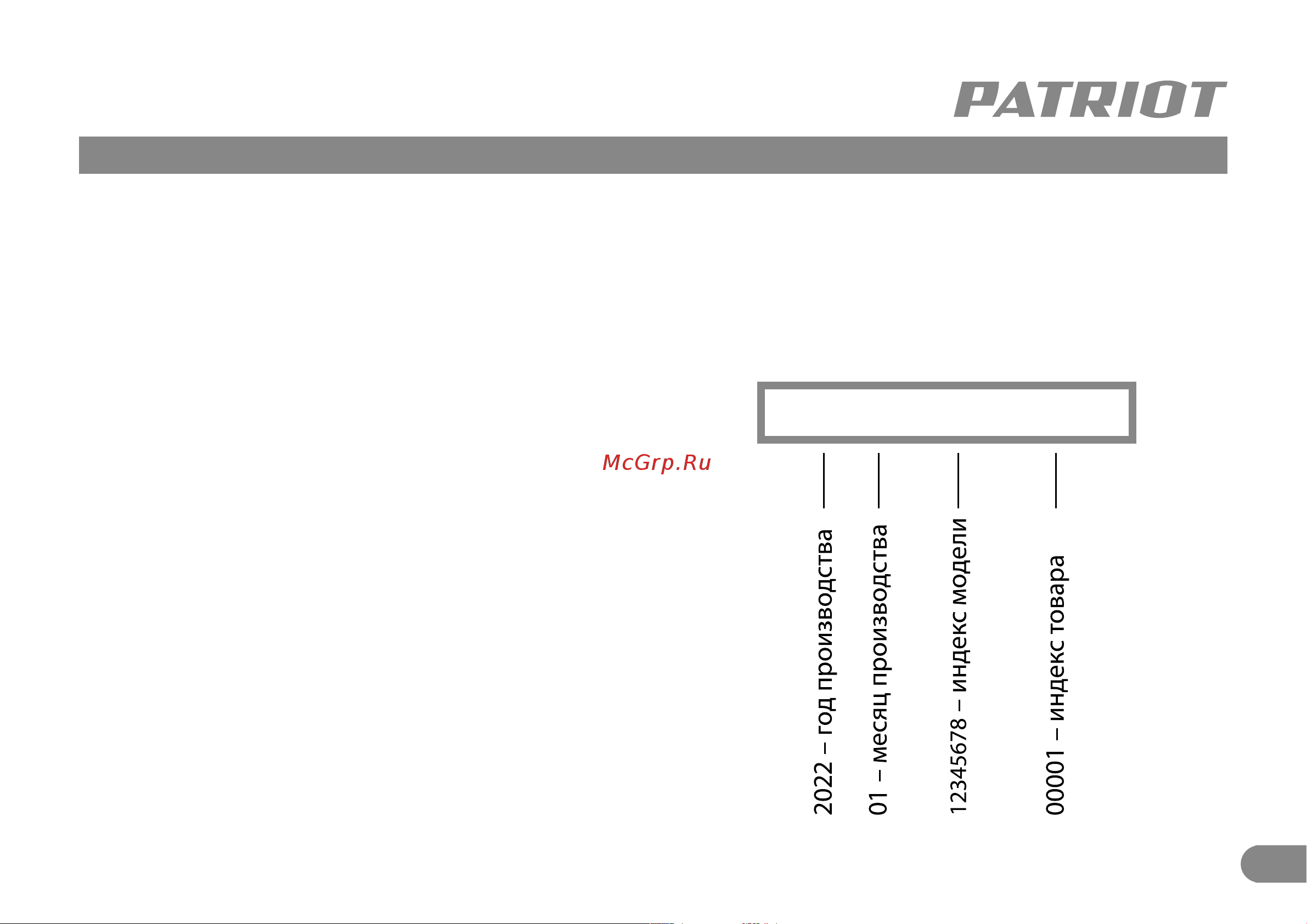 Patriot СН456 Li [13/0] 01 12345678 00001