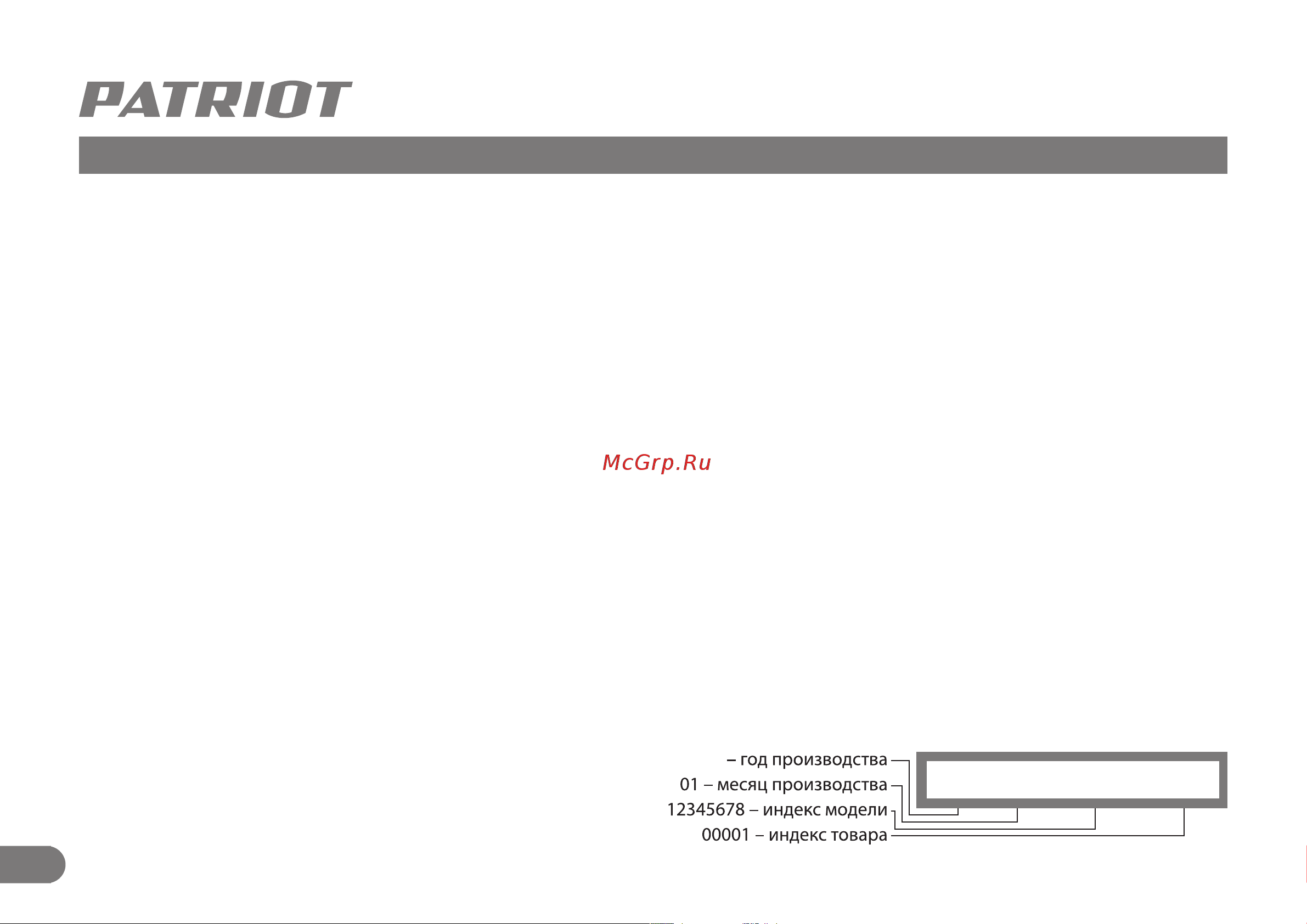 Patriot CSH 272 [12/12] Срок службы условия хранения транспортировки комплектация расшифровка серийного номера