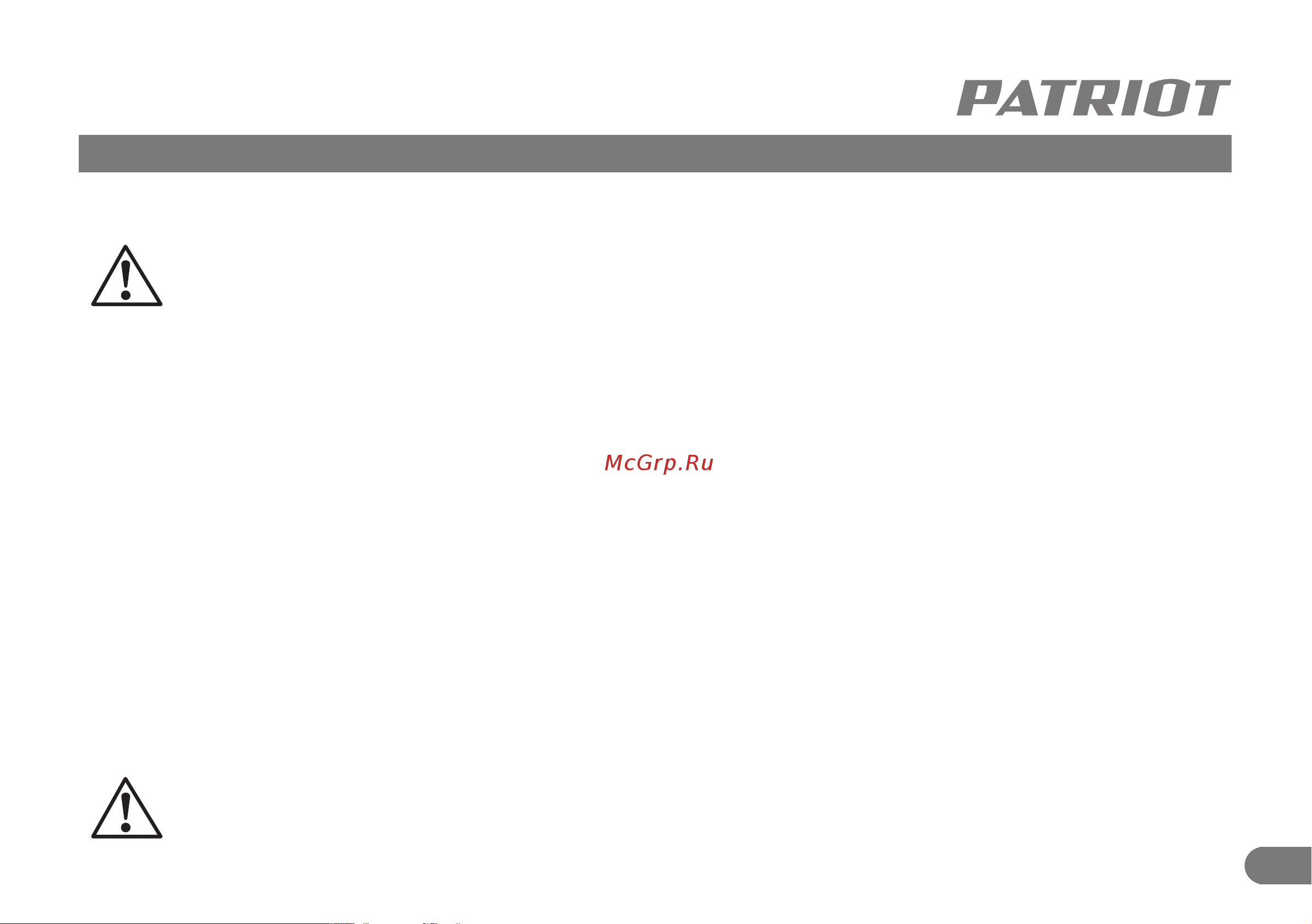 Patriot PS 601 L [12/31] Перед началом работы