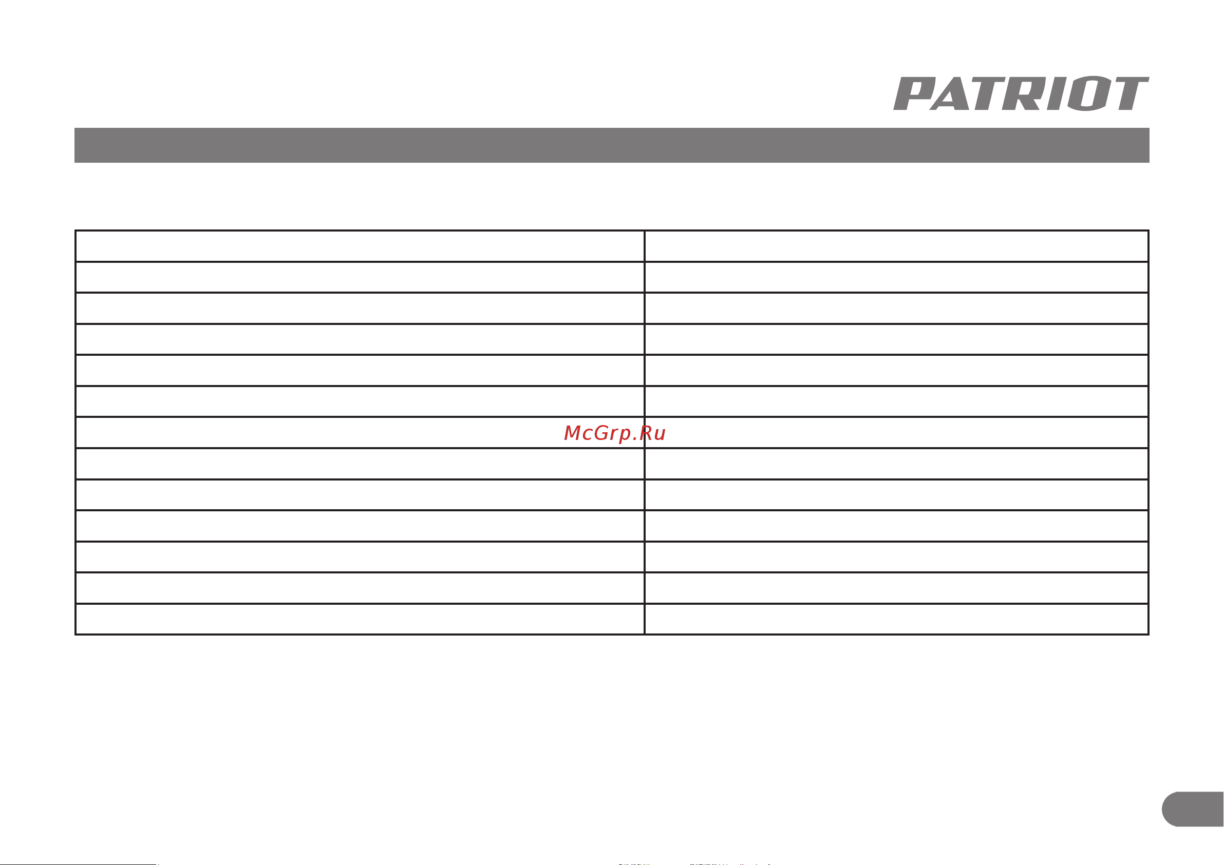 Patriot ESP 1614 [24/31] Техникалық сипаттамалары