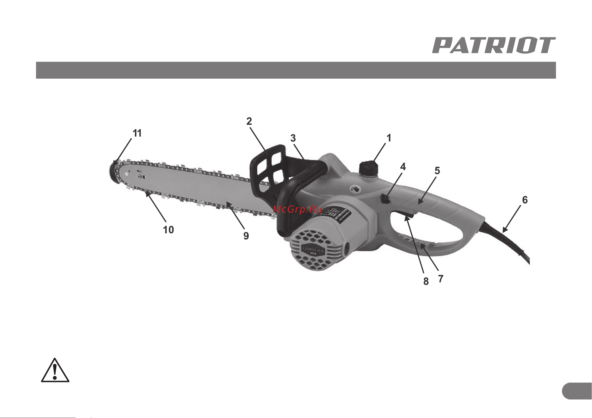 Patriot ESP 1614 [6/31] Устройство электрической цепной пилы