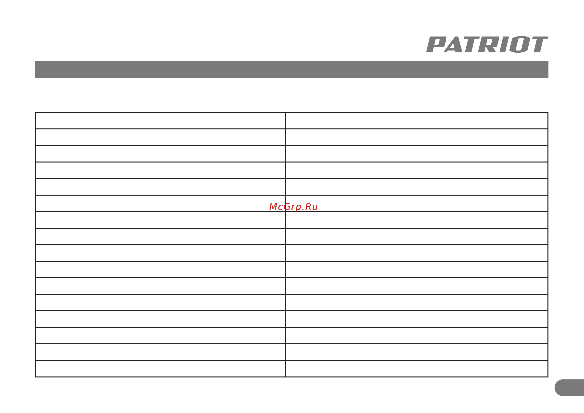 Patriot PT 1130 E [8/16] Устройство и технические характеристики