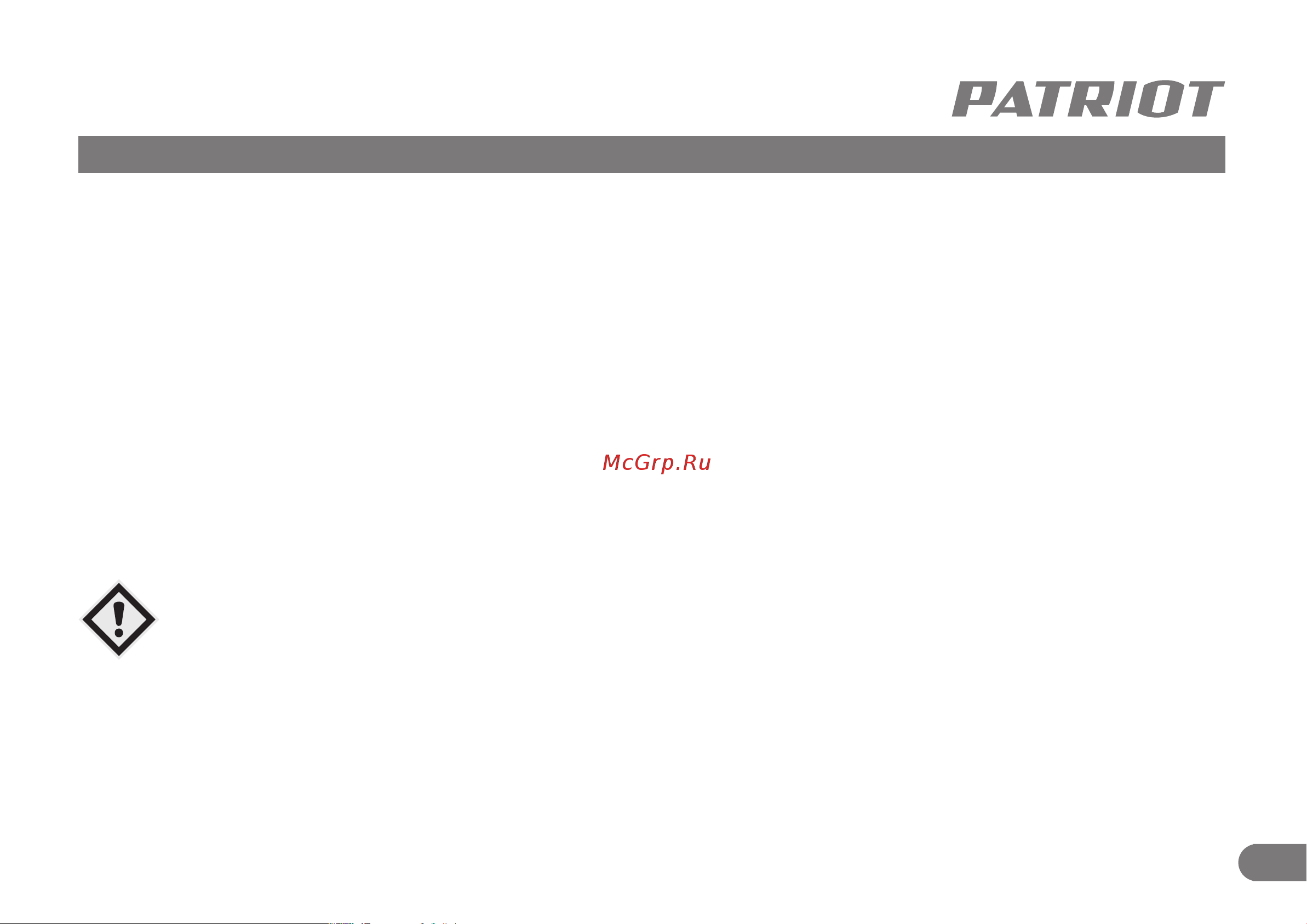 Patriot PT 53 LSE [10/29] Перед началом работы