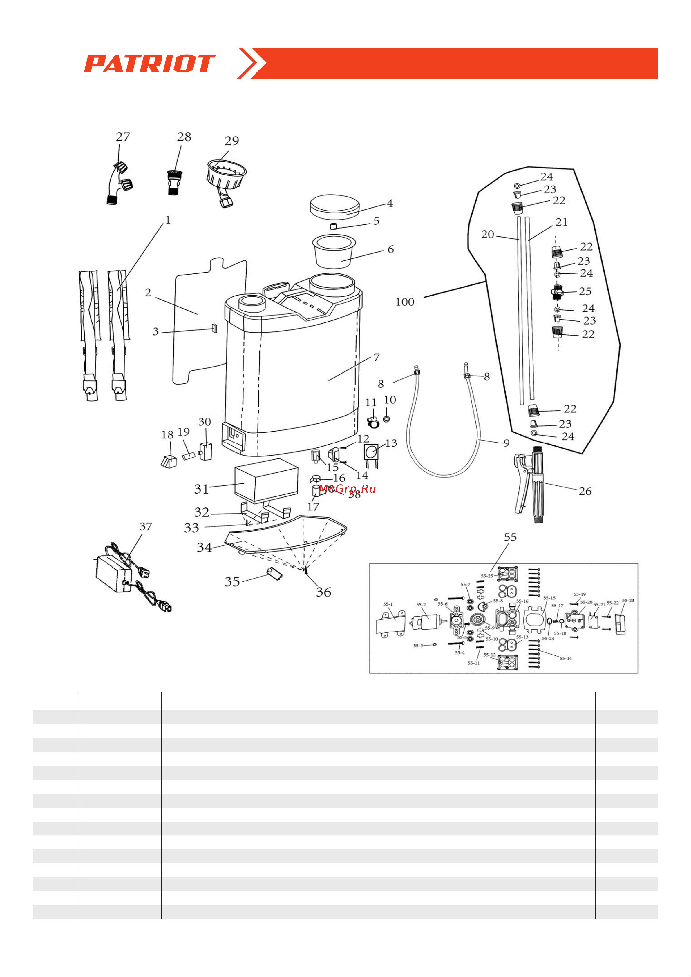 Patriot PT-16AC-1 [2/4] Распылитель ранцевый pt 16ac 1