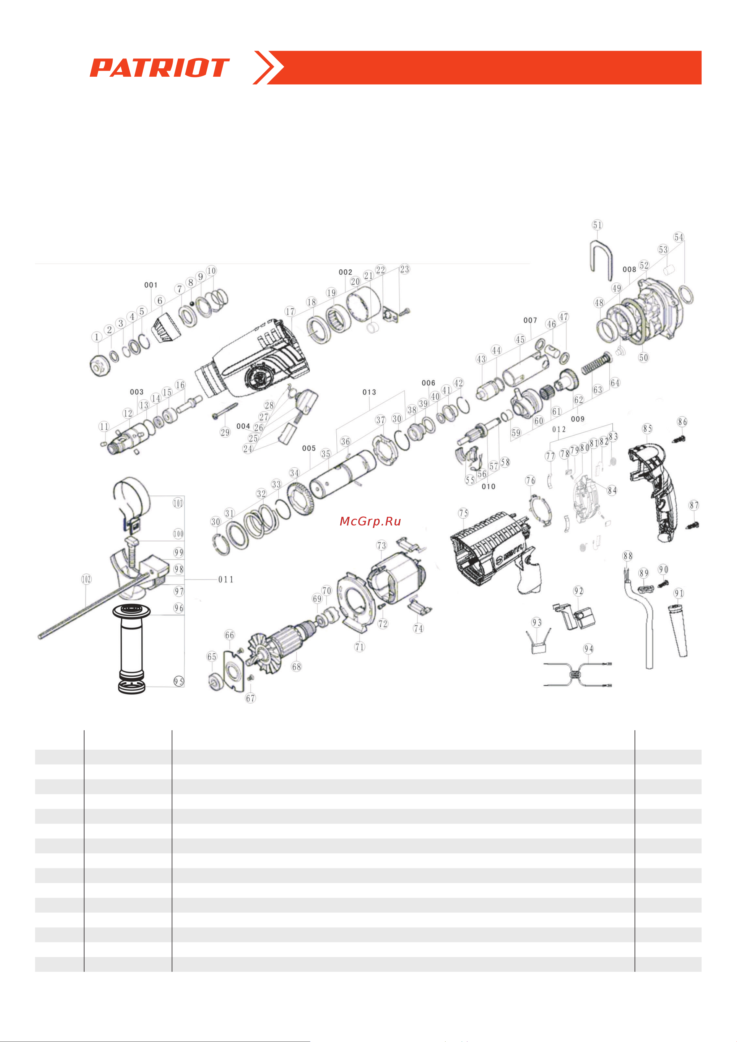 Patriot RH260 140301322 [2/5] Перфоратор rh 260