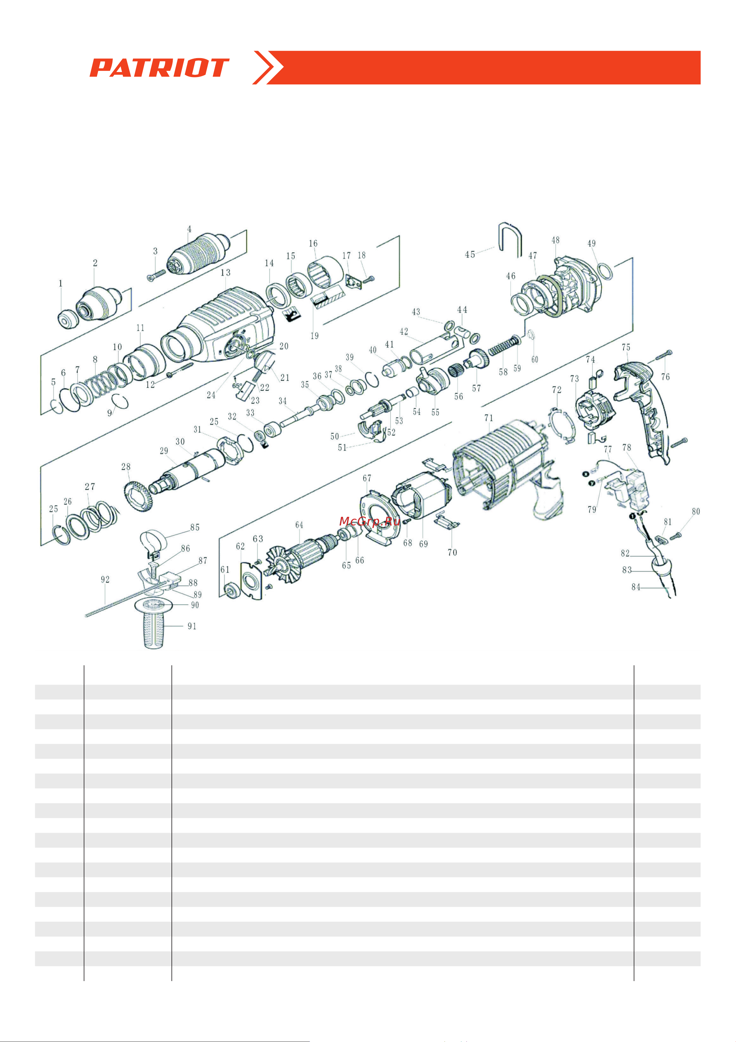 Patriot RH 262Q The One 140301335 [2/5] Перфоратор rh 262q the one