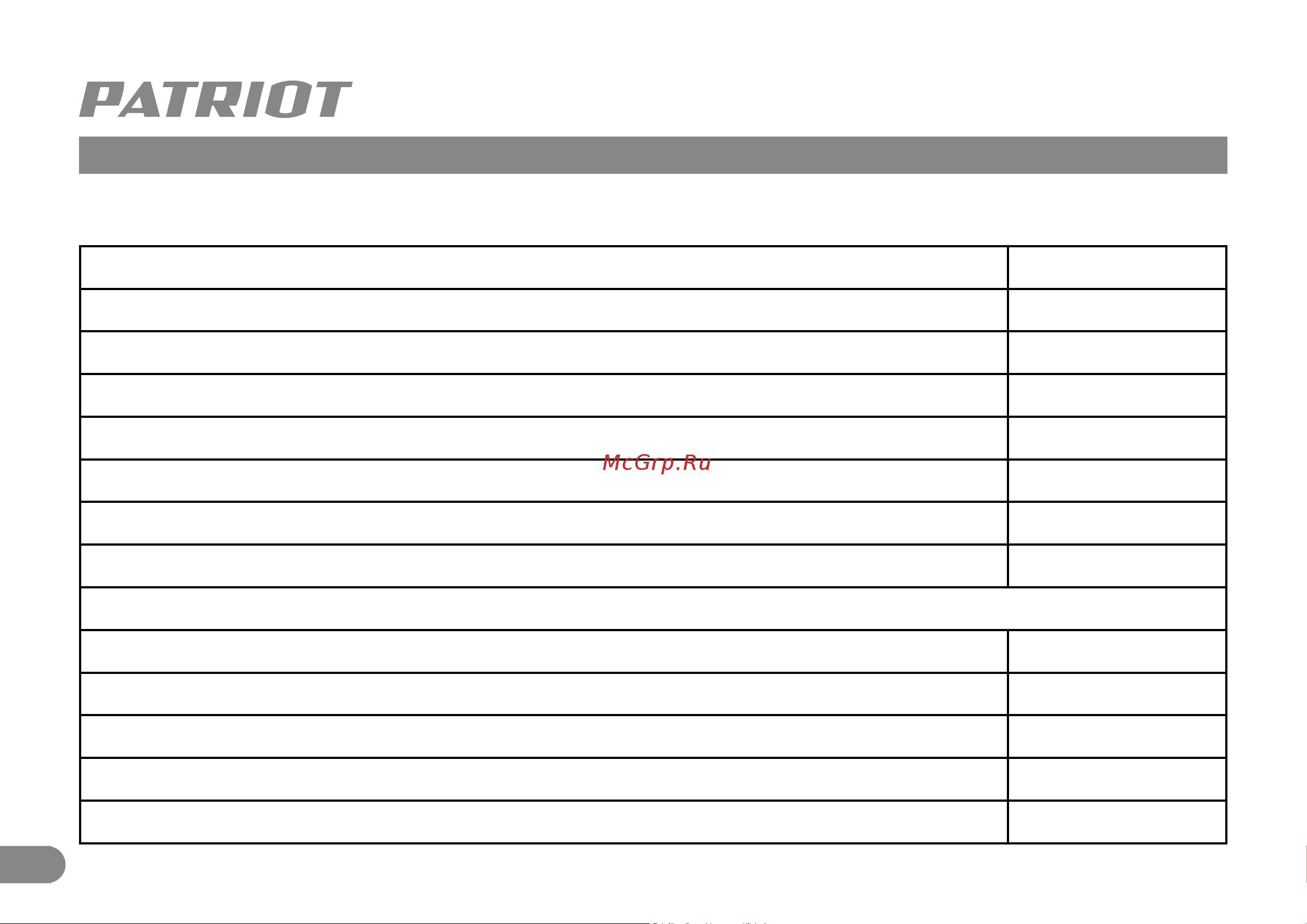 Patriot MS 253 190301853 [5/13] Технические характеристики