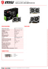 MSI GeForce GTX 1650 VENTUS XS 4G Спецификация