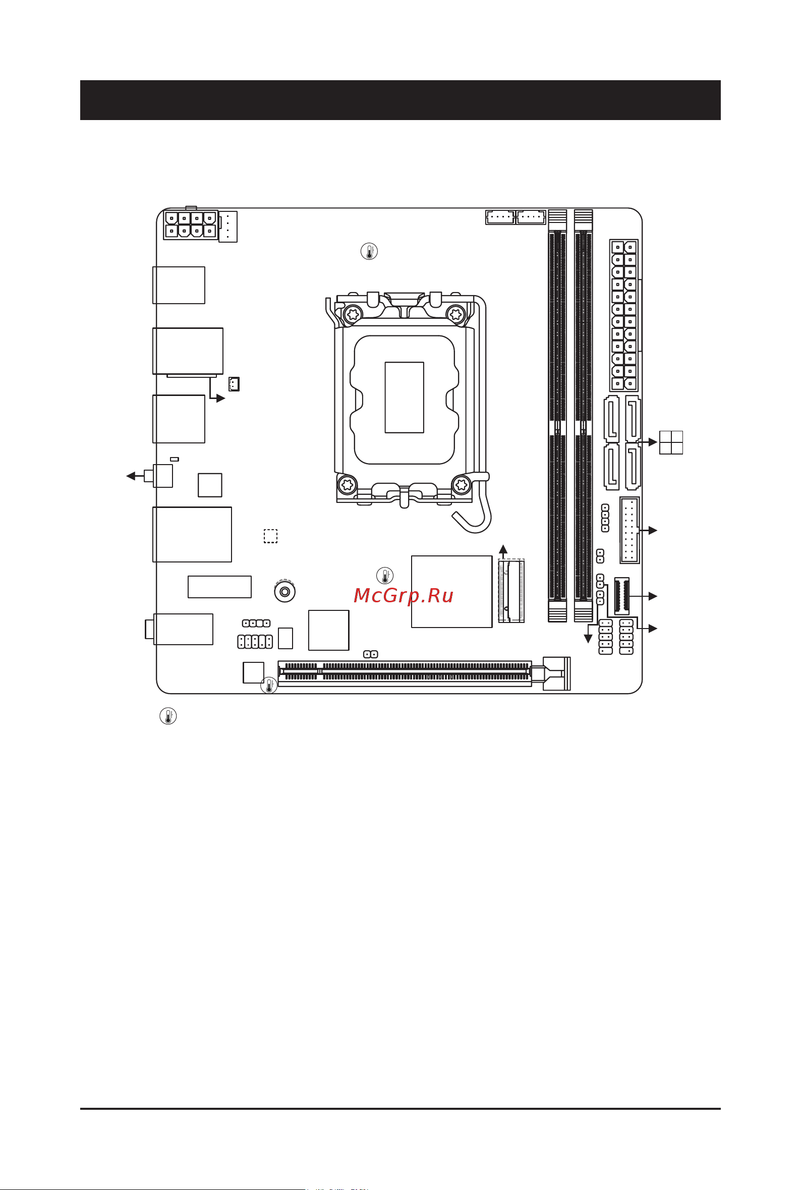Gigabyte B760I AORUS PRO DDR4 [4/37] 1 motherboard layout