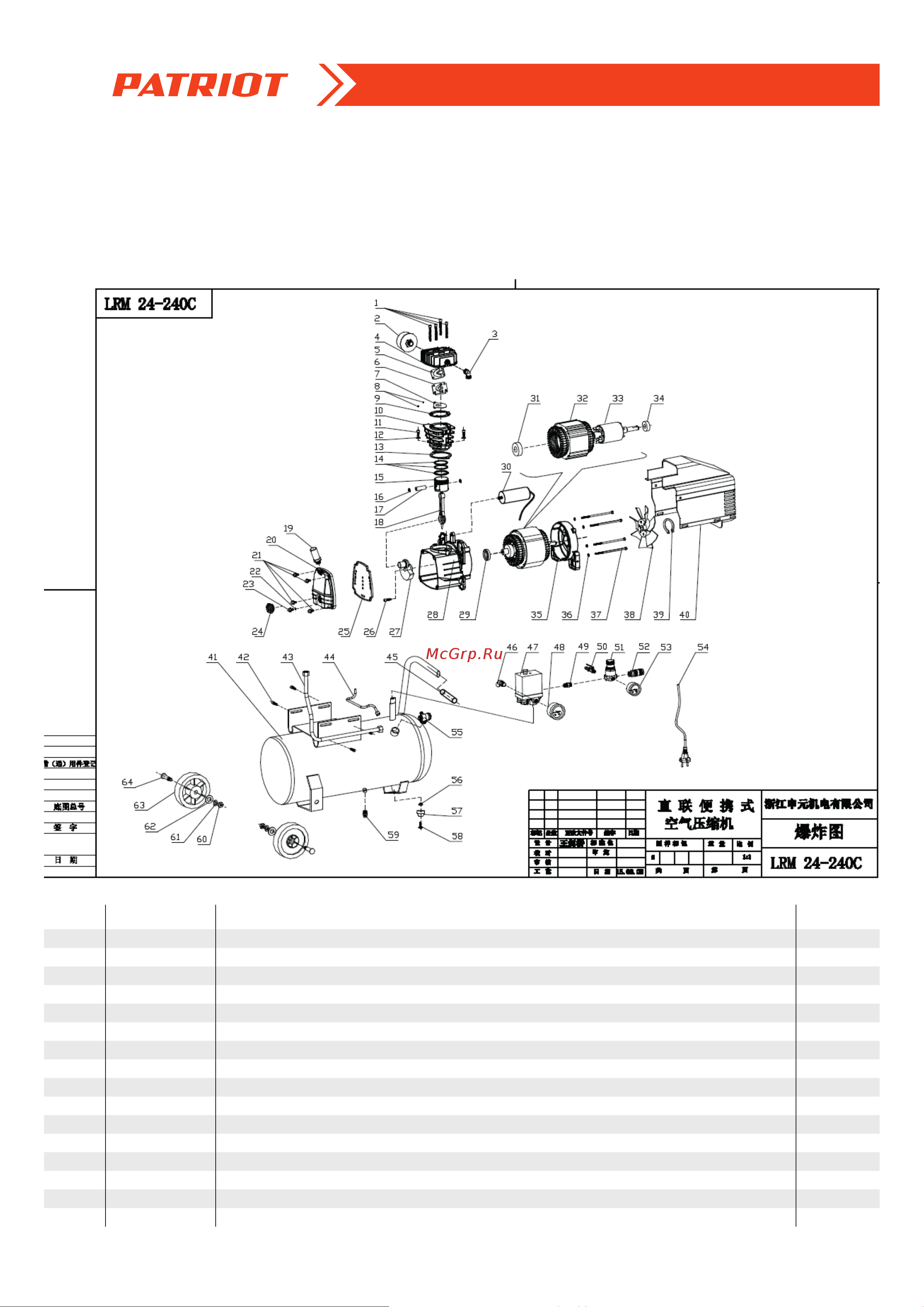 Patriot LRM 24-240C [2/4] Компрессор lrm 24 240c