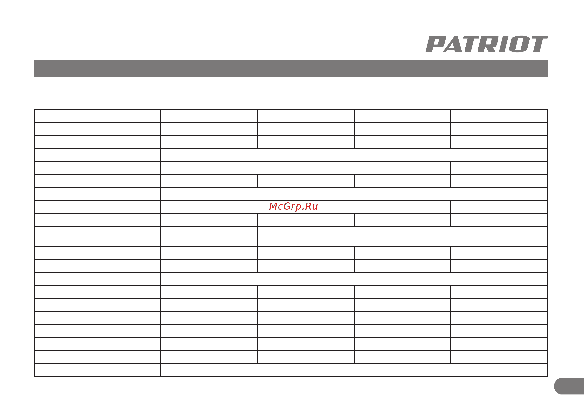 Patriot WH 300 [6/22] Технические характеристики