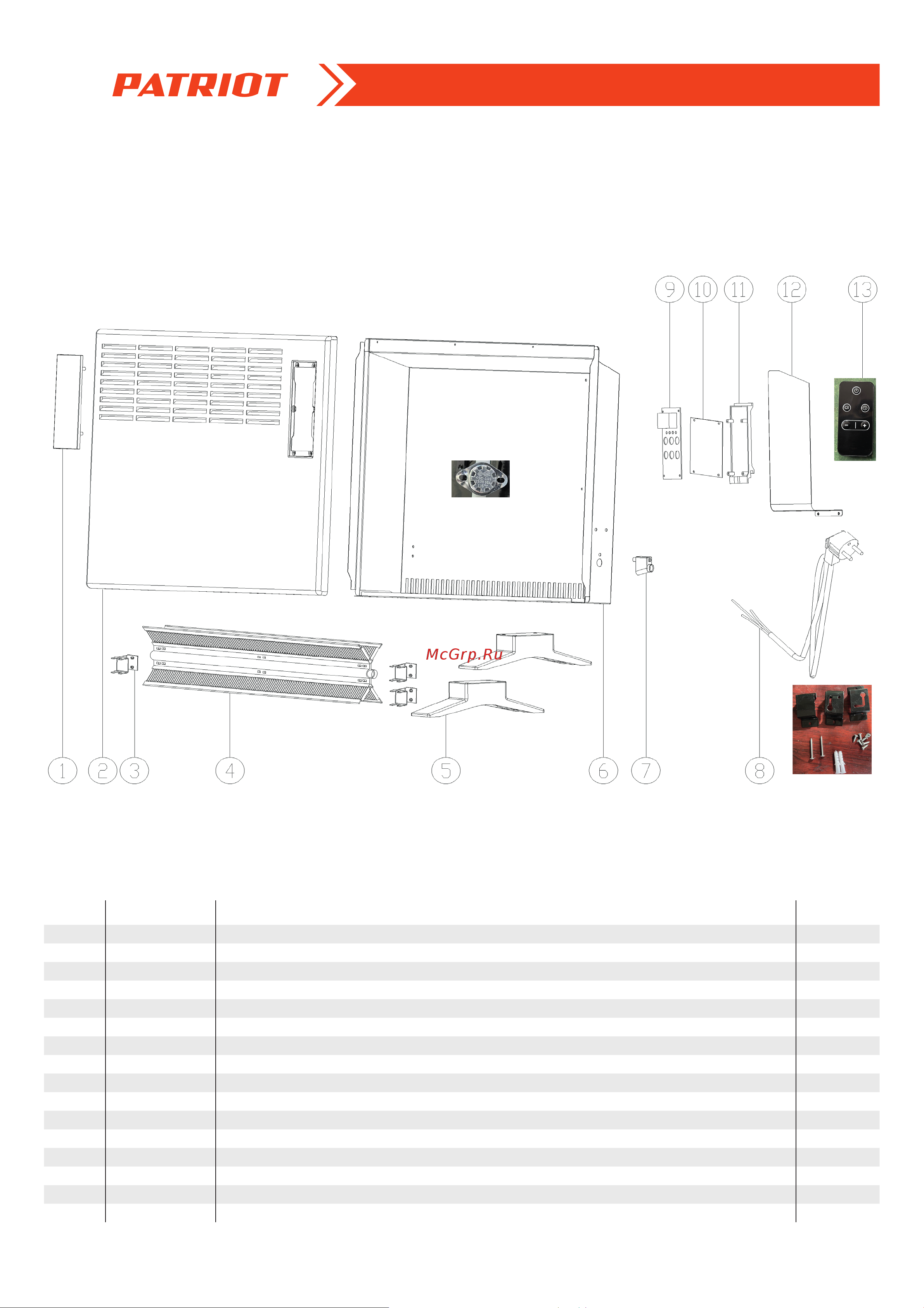 Patriot PTC 20 E [2/3] Артикул описание кол во
