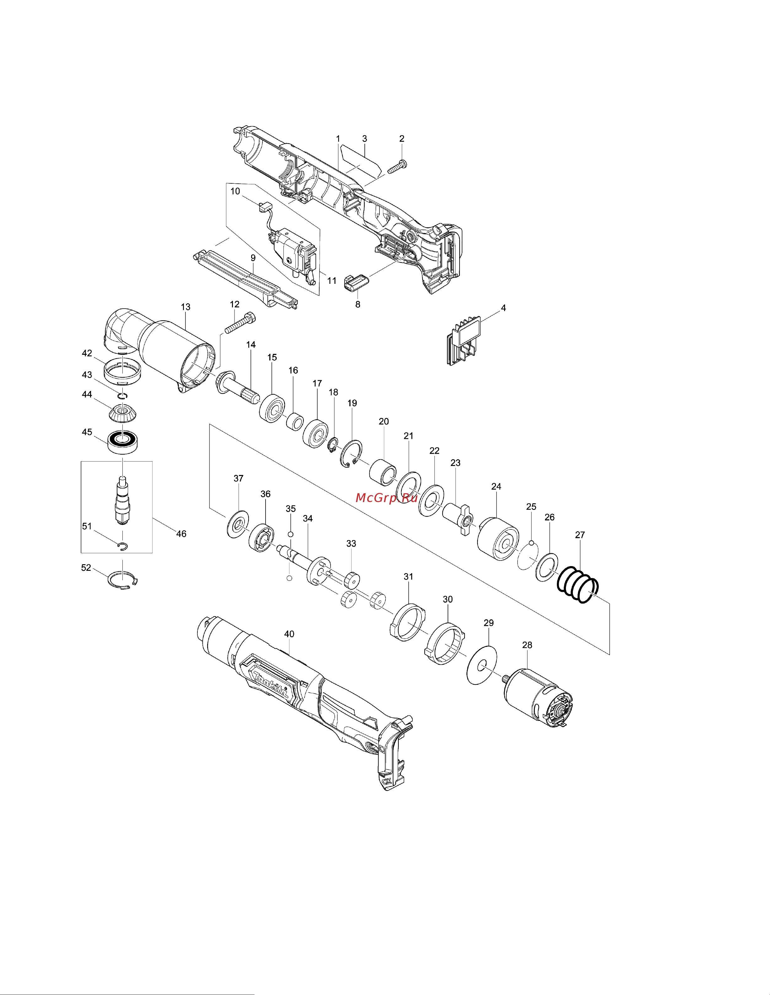 Makita TL065DZ Деталировка онлайн