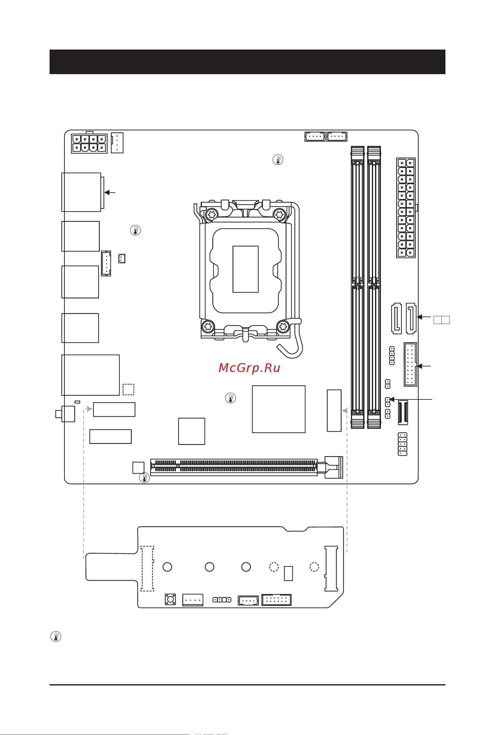 Gigabyte Z690I AORUS ULTRA PLUS DDR4 [4/40] 1 motherboard layout