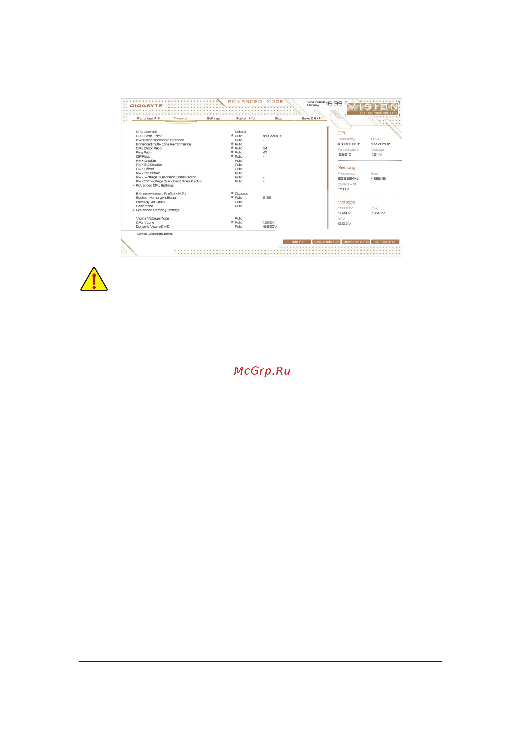 Gigabyte Z590 VISION G [31/52] Pvd ratio threshold overrid