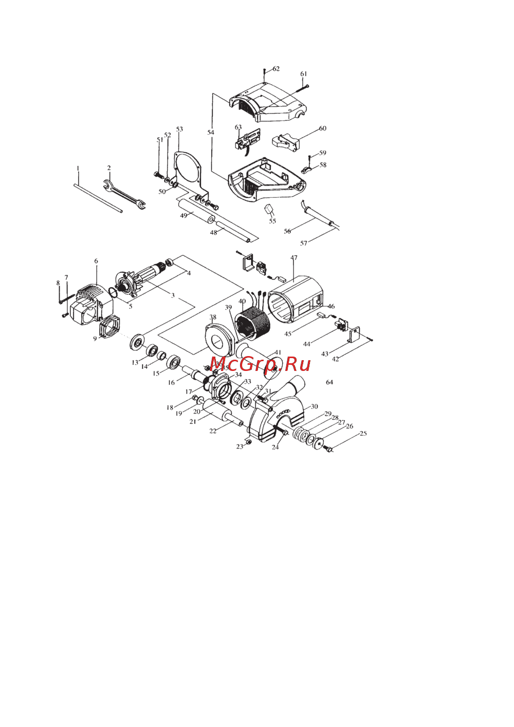 Makita SG150 Деталировка
