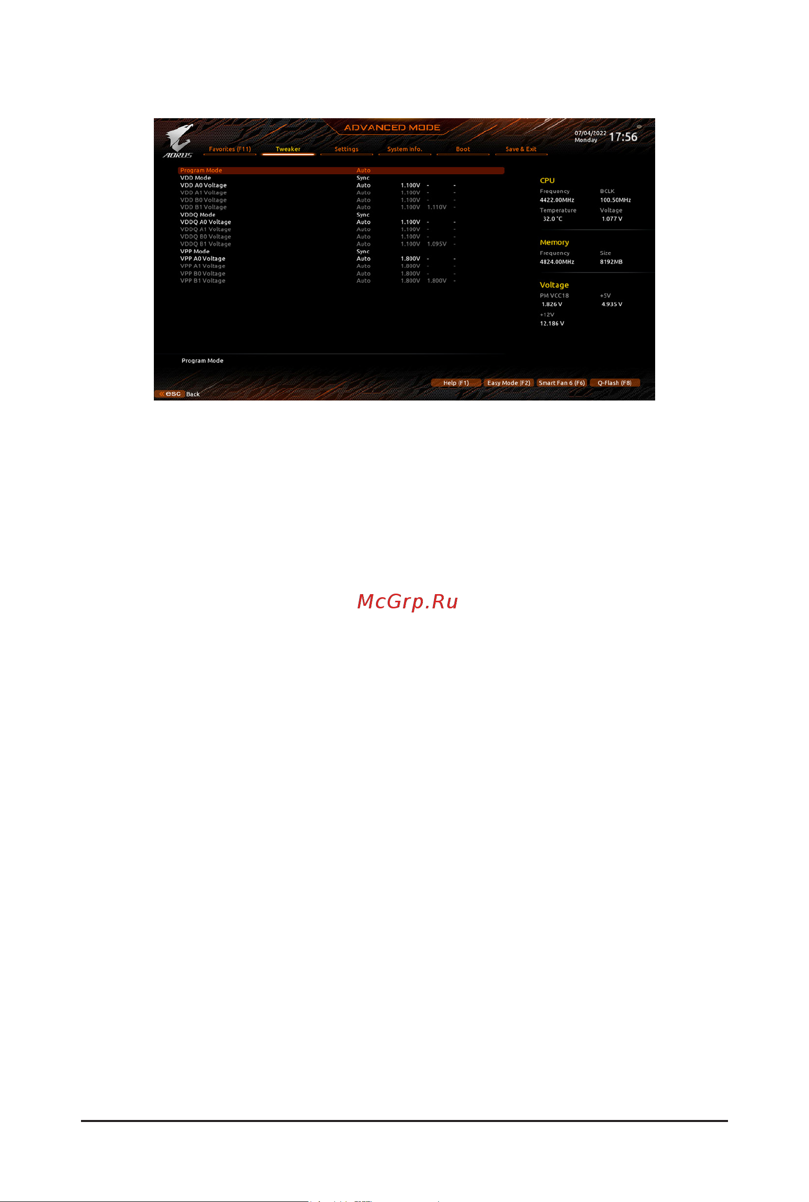 Gigabyte B650M AORUS ELITE AX Руководство пользователя по BIOS онлайн [12/24] 691013