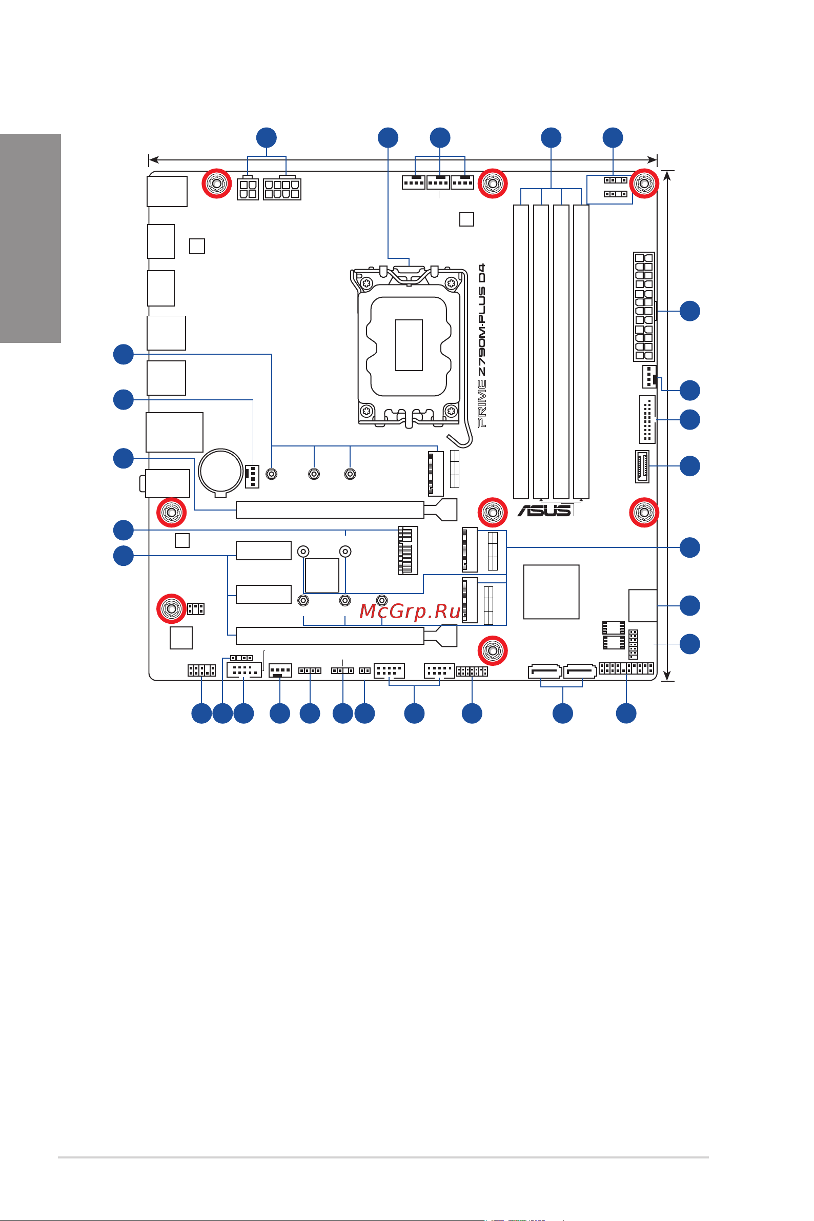 Asus PRIME Z790M-PLUS D4 [12/66] Motherboard layout