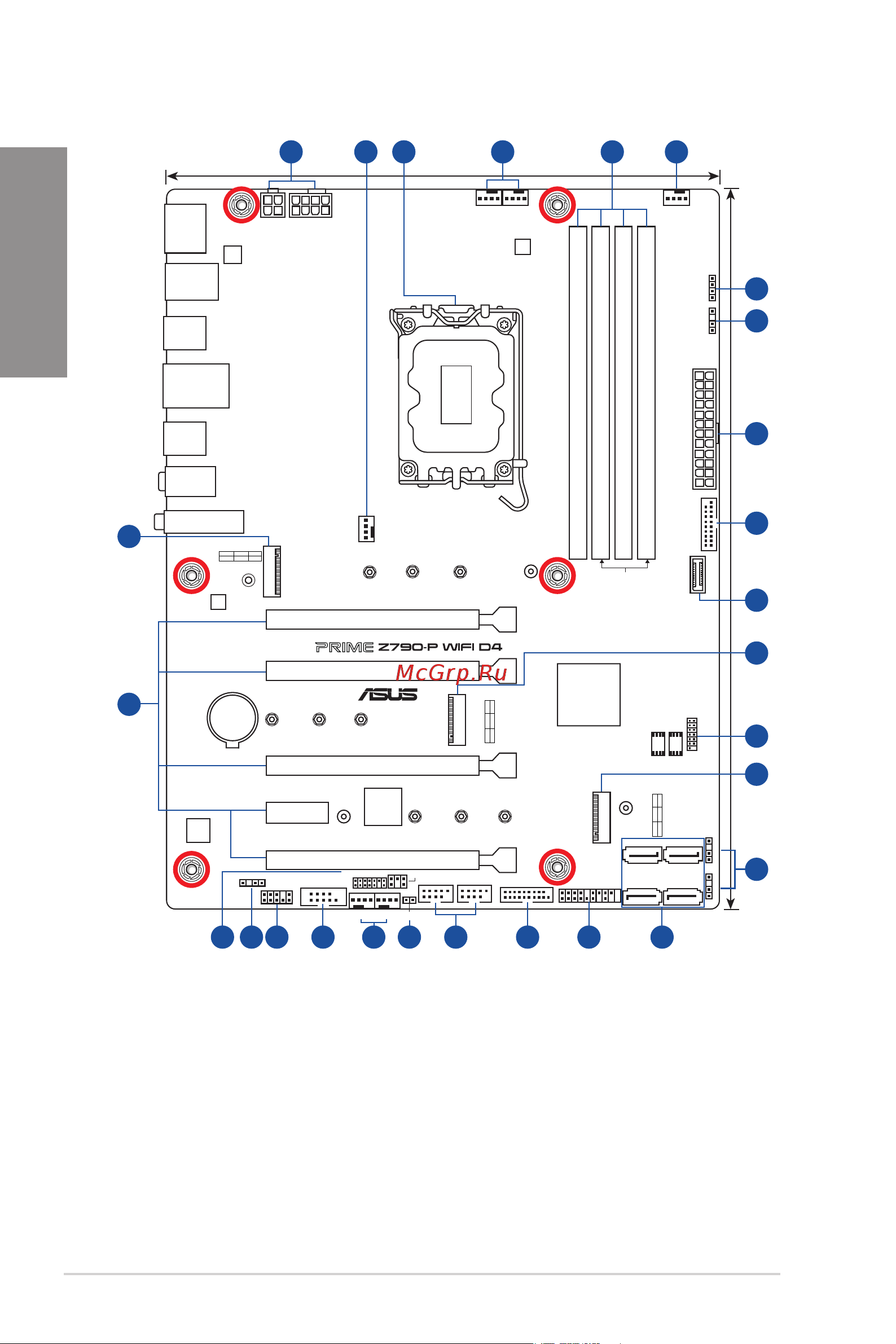 Asus PRIME Z790-P WIFI D4 [12/66] Motherboard layout