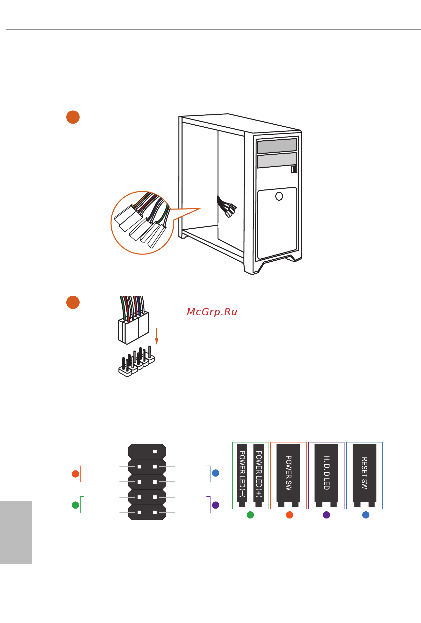 ASRock B760M PG Riptide [20/53] Connecting the front panel header