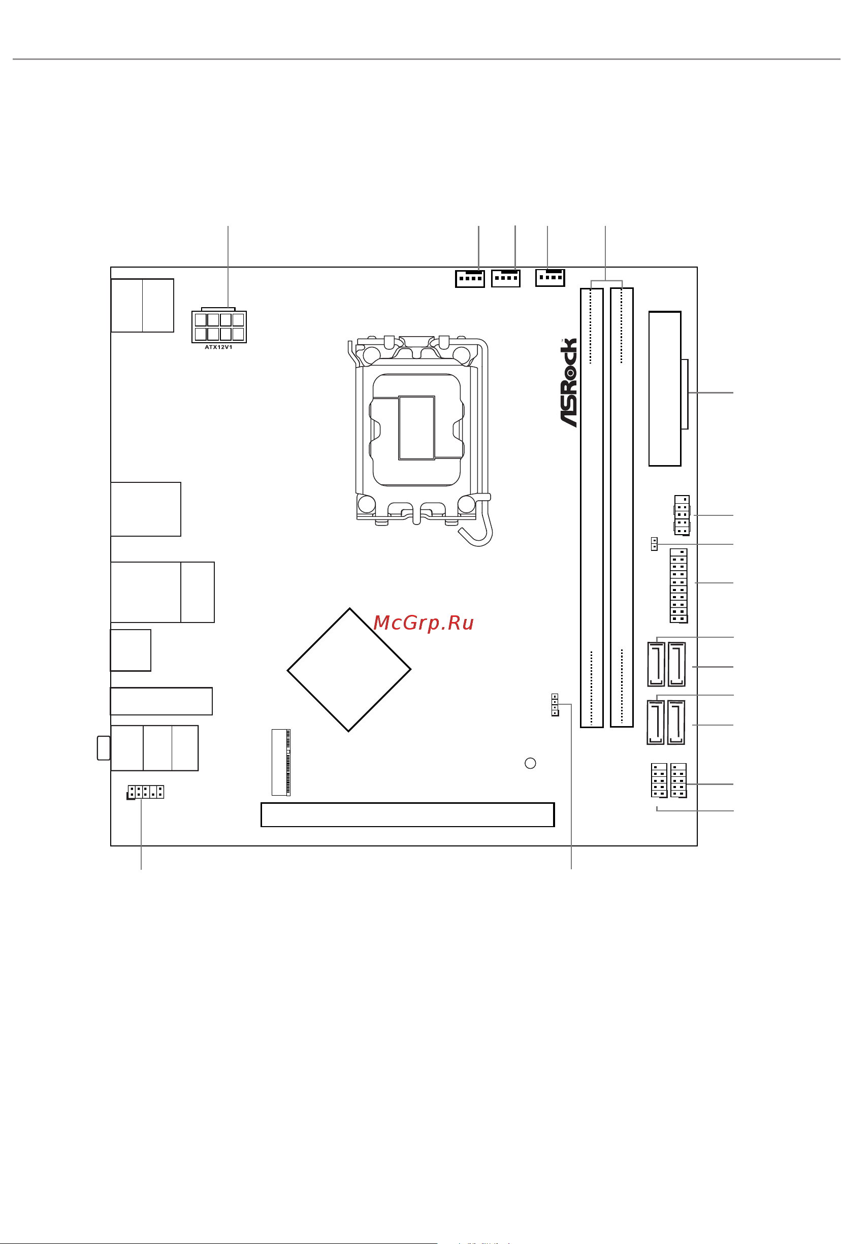 ASRock B760M-ITX/D4 WiFi [9/46] Motherboard layout