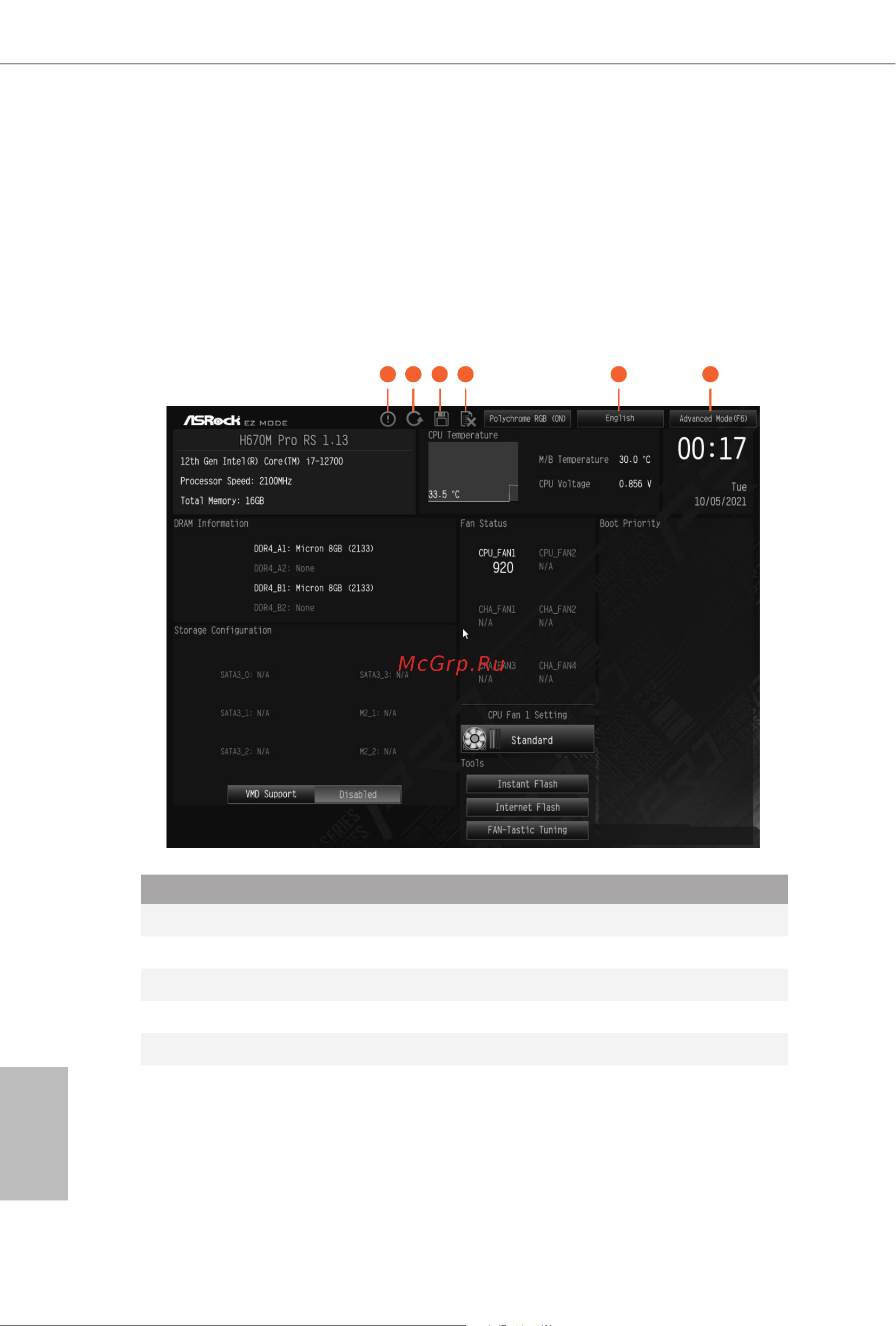 ASRock H670M Pro RS [57/103] Ez mode